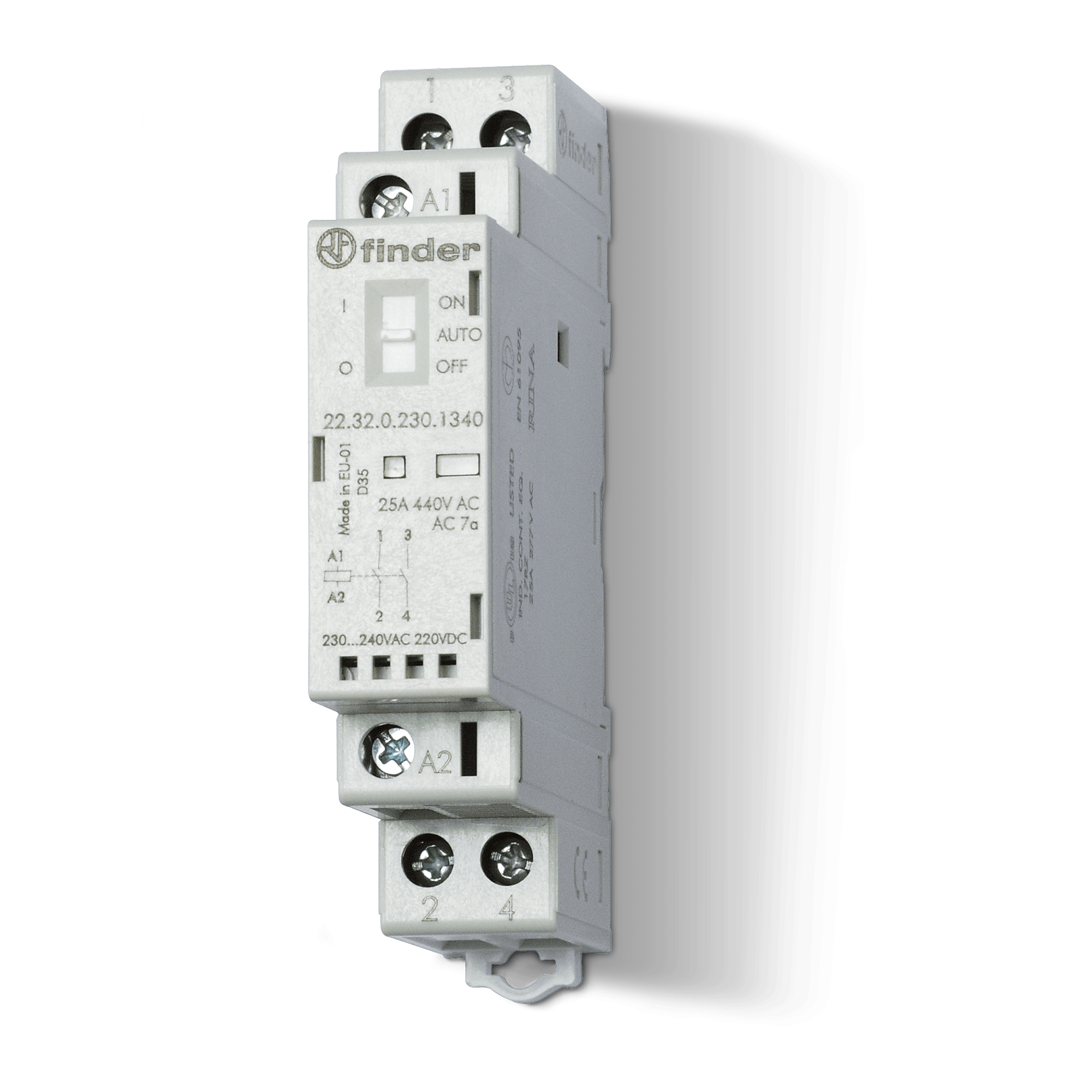 FINDER - CONTATTORE 25A 2 CONTATTI 17.5MM 223200484520