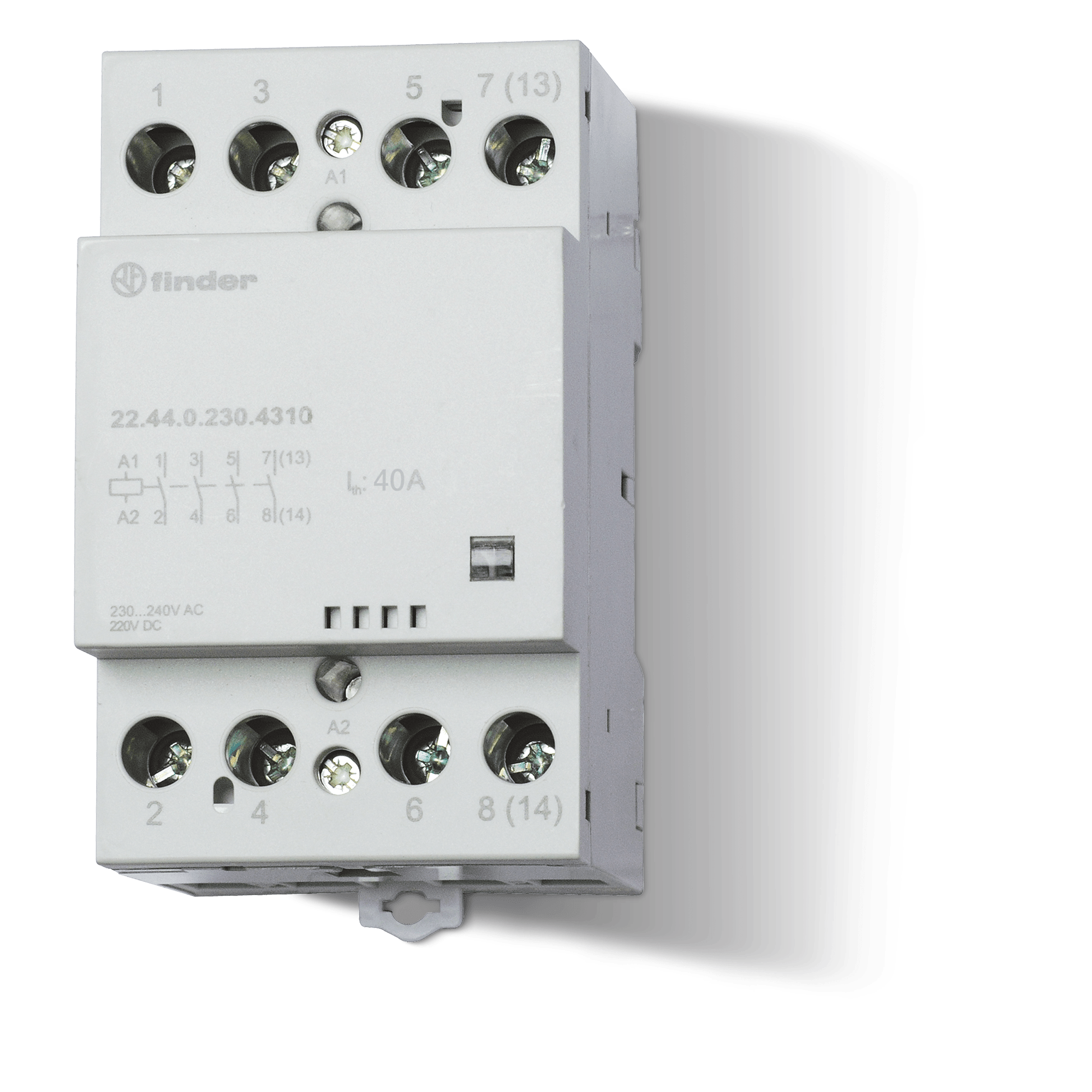 FINDER - CONTATTORE 40A 4 CONTATTI 52MM 224400244410
