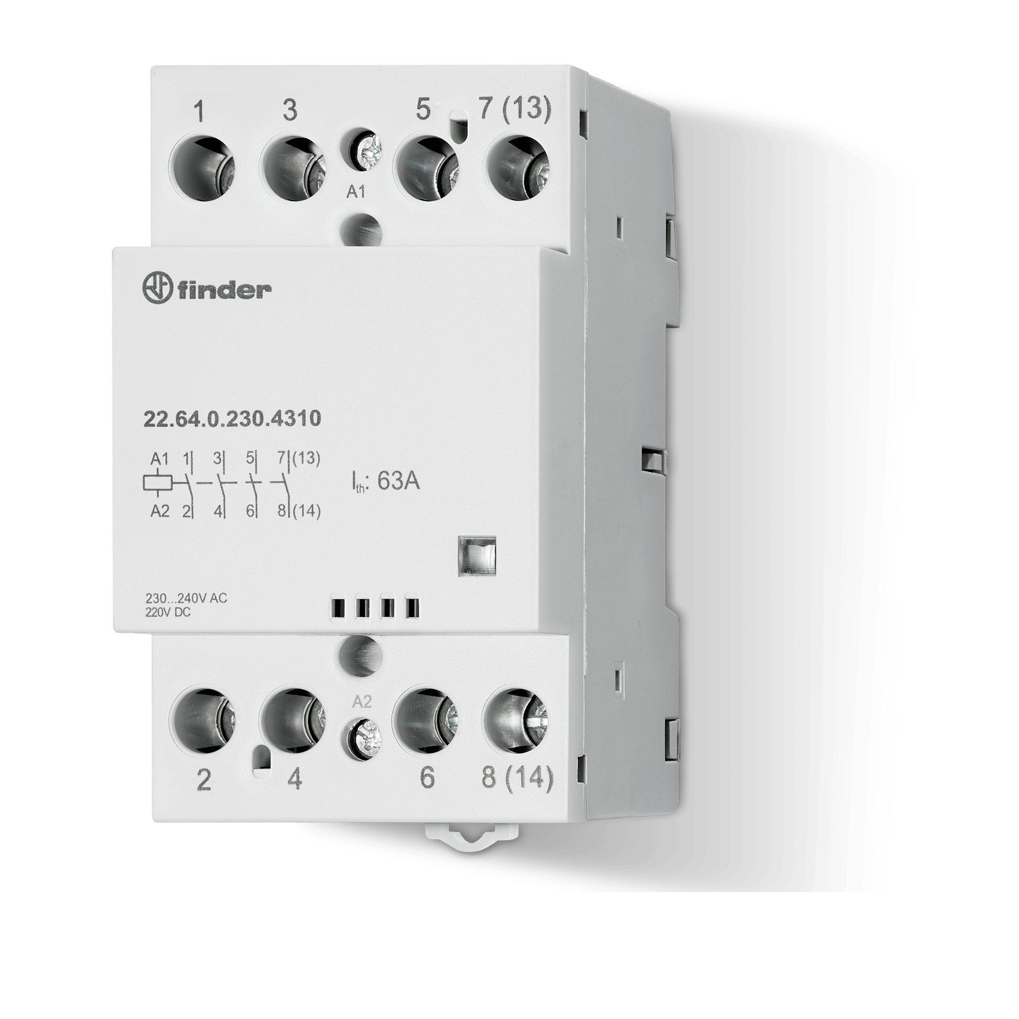 FINDER - CONTATTORE 65A 4 CONTATTI 52MM 226401204310