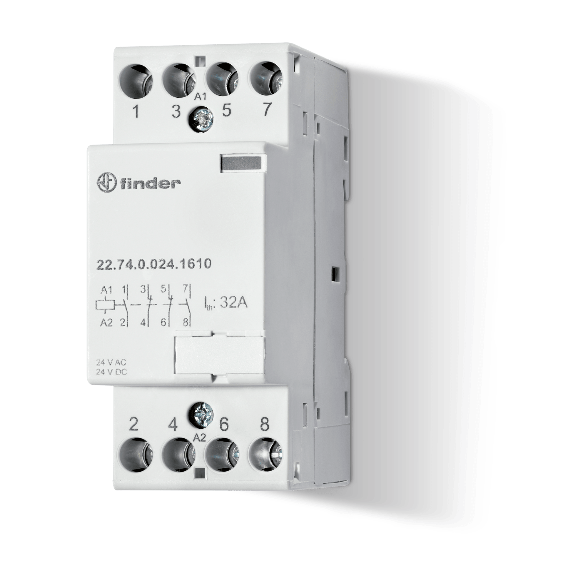 FINDER - CONTATTORE 32A 4 CONTATTI 52MM 227400241710