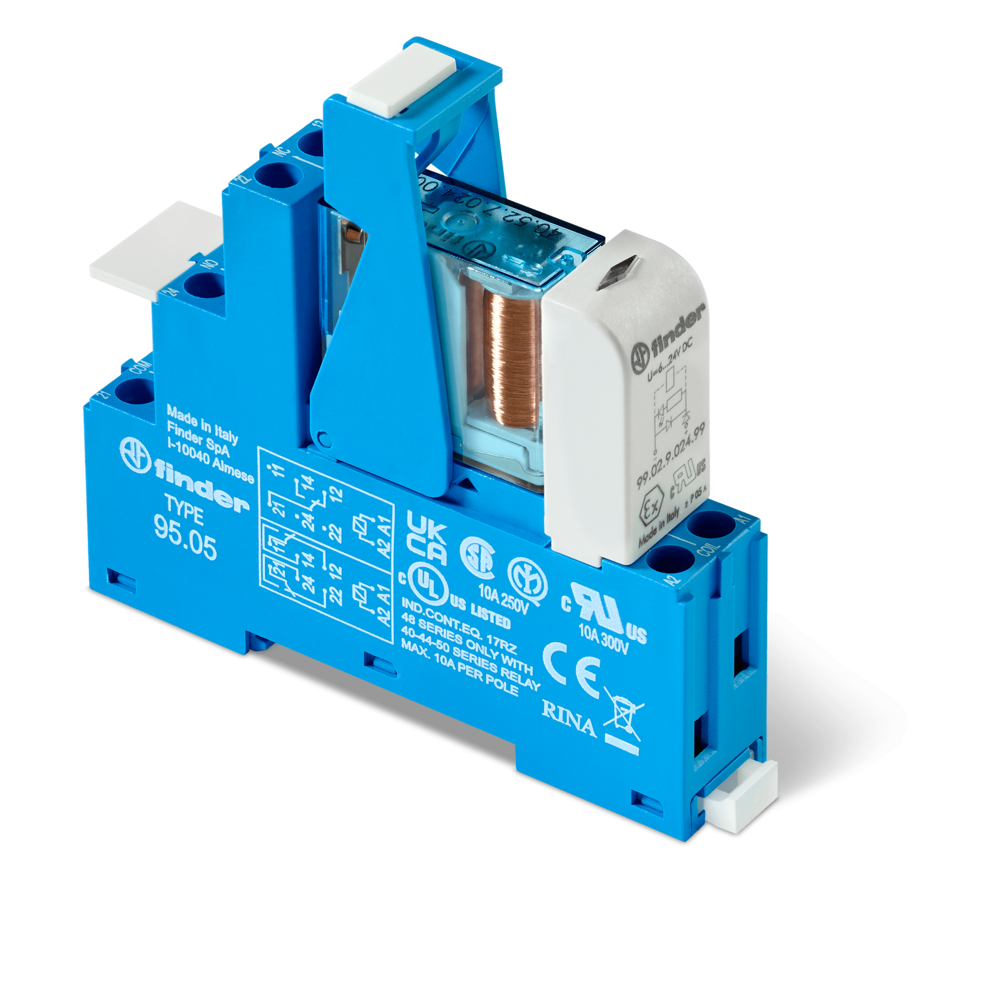 FINDER - INTERFACCIA MODULARE A RELE' 2 CONTATTI 485270240050SPA