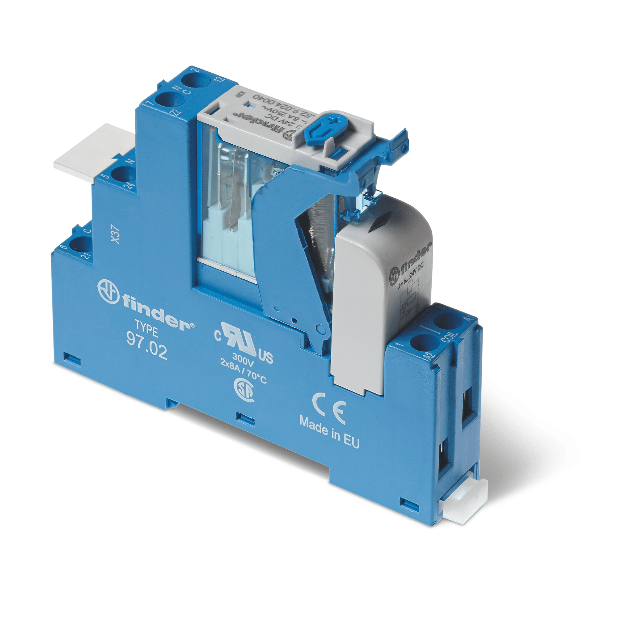 FINDER - INTERFACCIA MODULARE A RELE' 2 CONTATTI 4C0291100050SPA