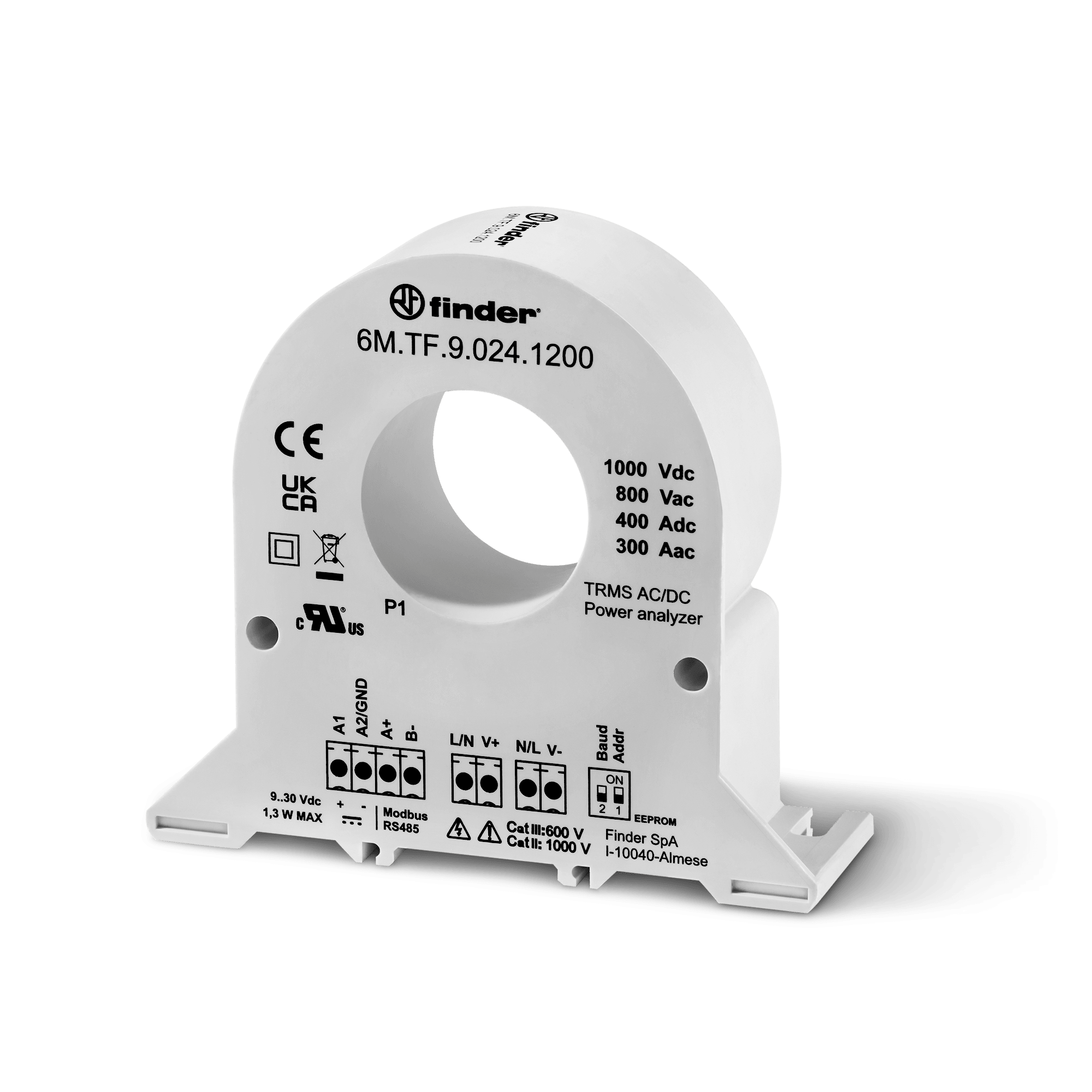 FINDER - ANALIZZATORE DI RETE MONOFASE 300A 6MTF90241200