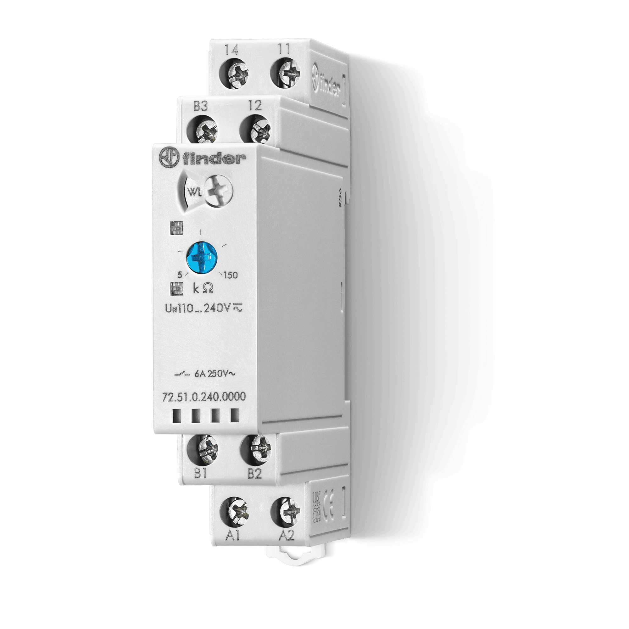 FINDER - Kit Relè modulare di controllo livello per liquidi conduttivi + 2 sonde 072.41 725102400000PQA