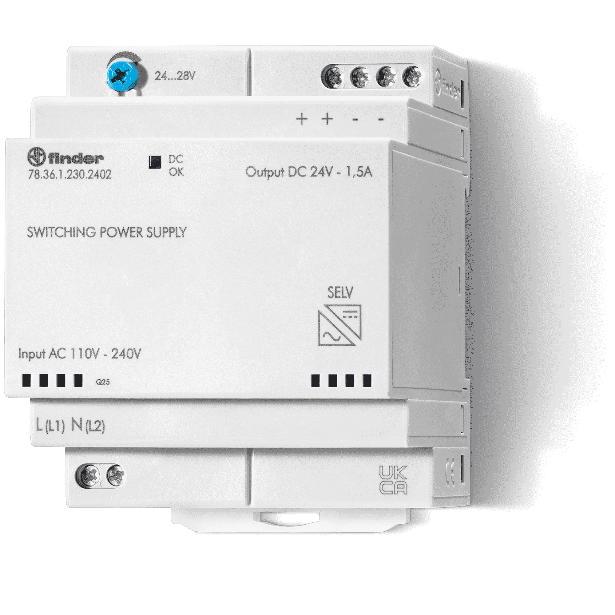 FINDER - ALIM.SWITCHING 36W 24VDC (1.7A) CARICAB.