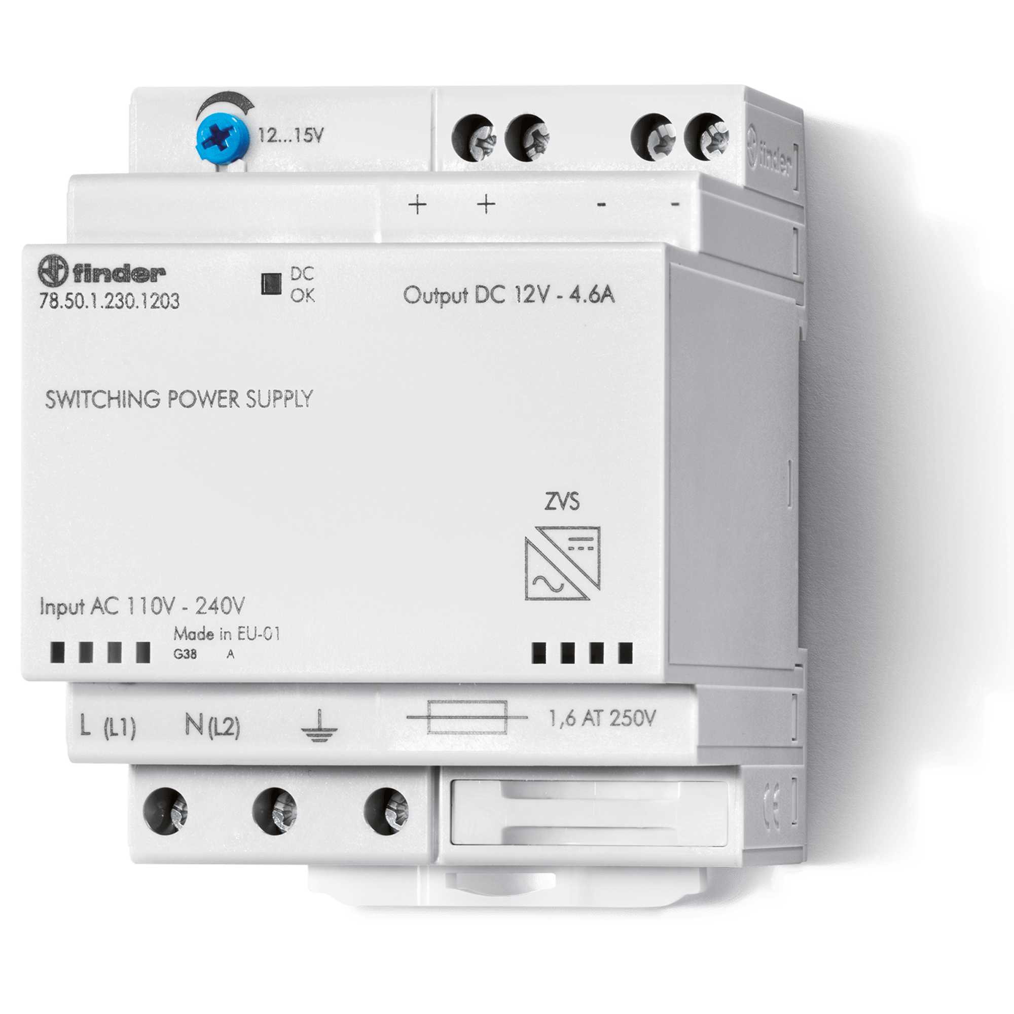 FINDER - ALIM.SWITCHING 50W 12VDC (4.6A) CARICAB.