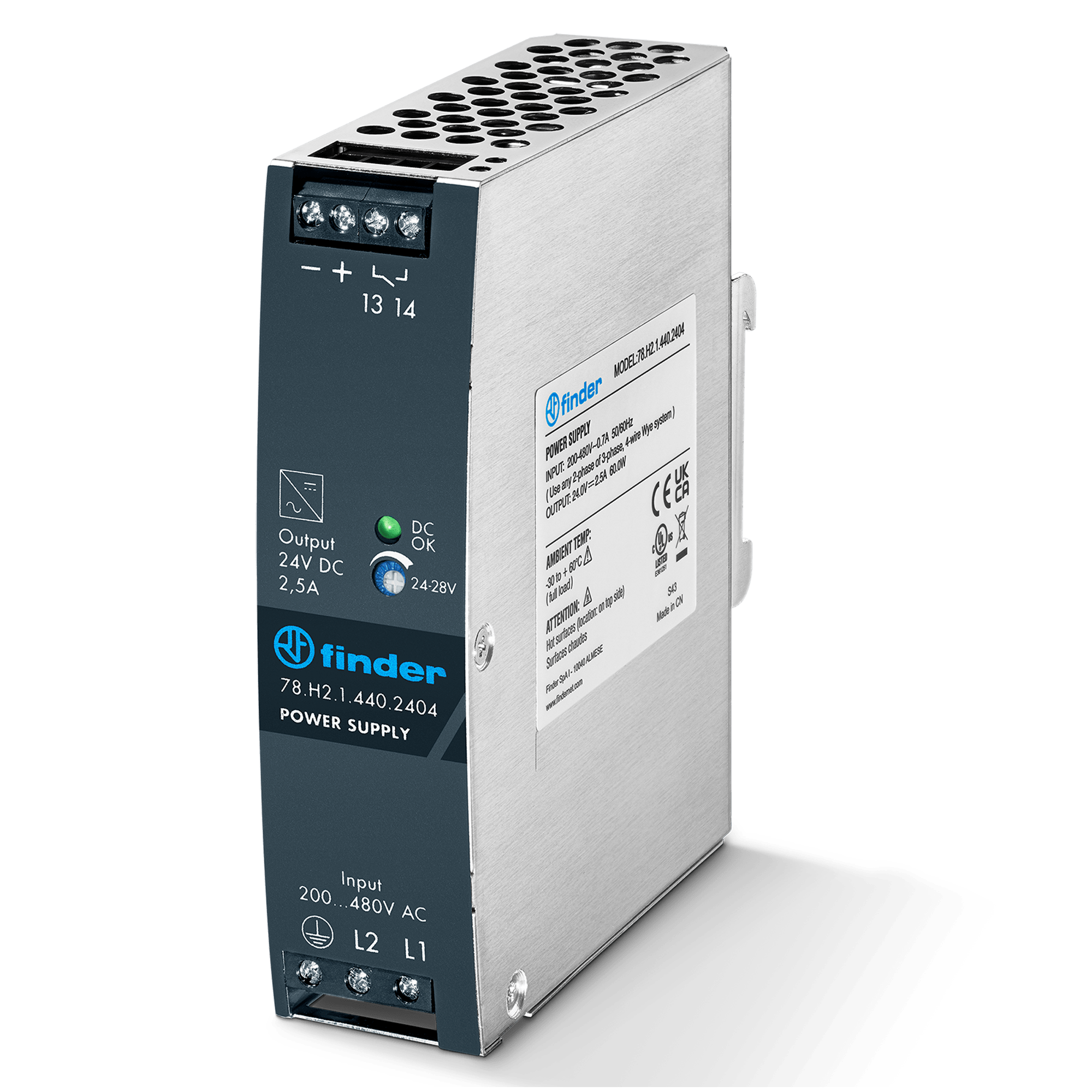 FINDER - ALIMENTATORE SWITCHING 2,5A 24VDC 60W 78H214402404