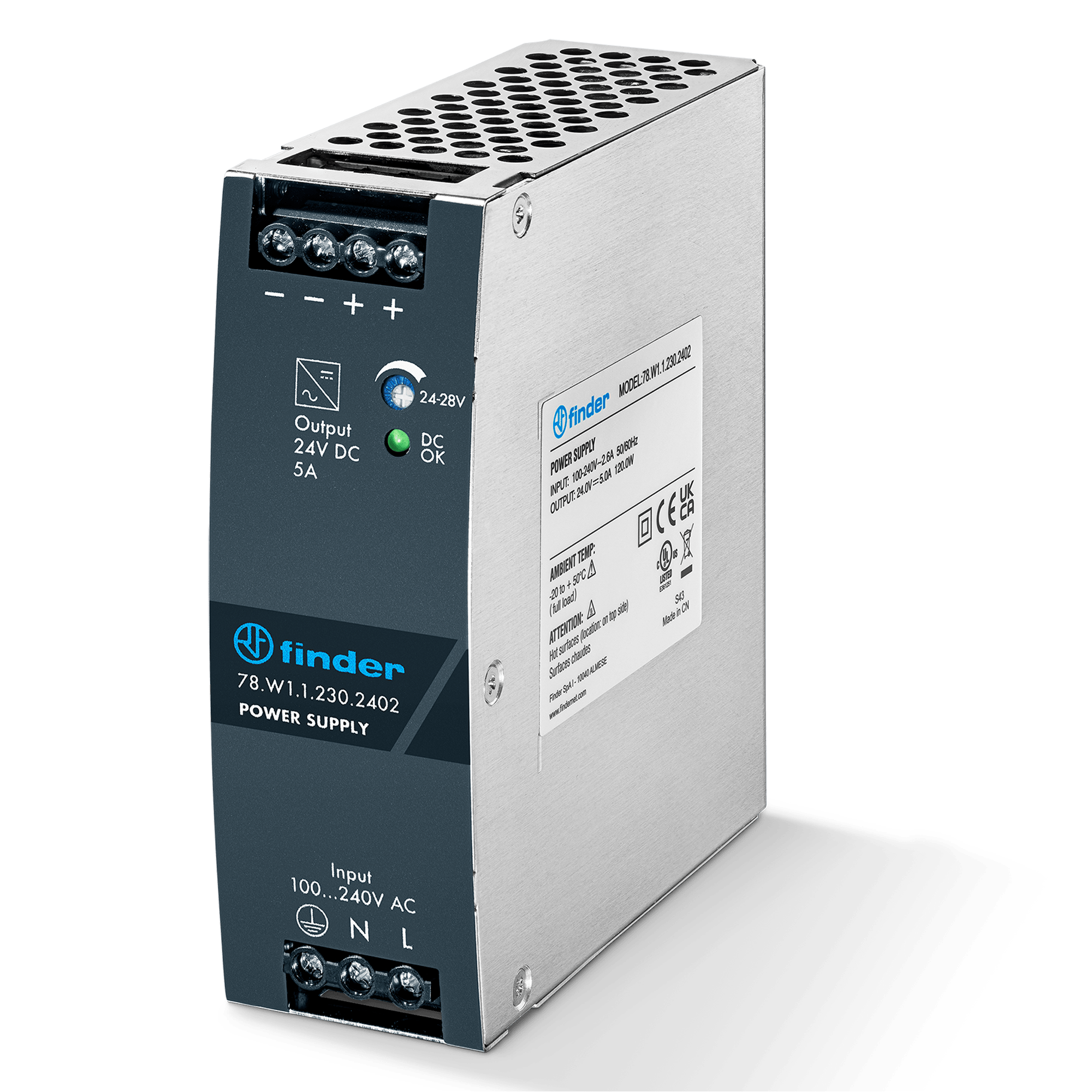 FINDER - ALIMENTATORE SWITCHING 5A 24VDC 120W