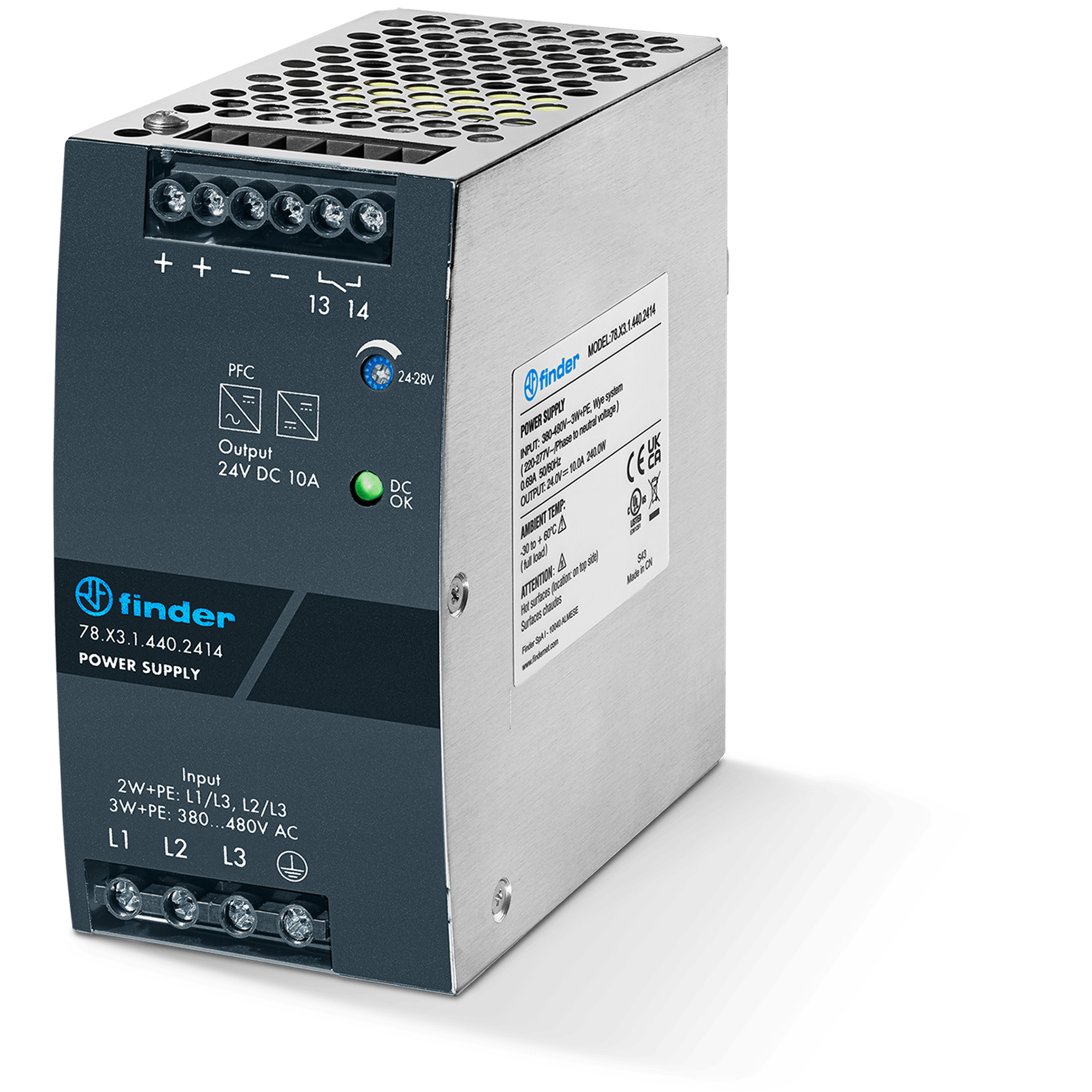 FINDER - ALIMENTATORE SWITCHING 10A 24VDC 240W 78X314402414