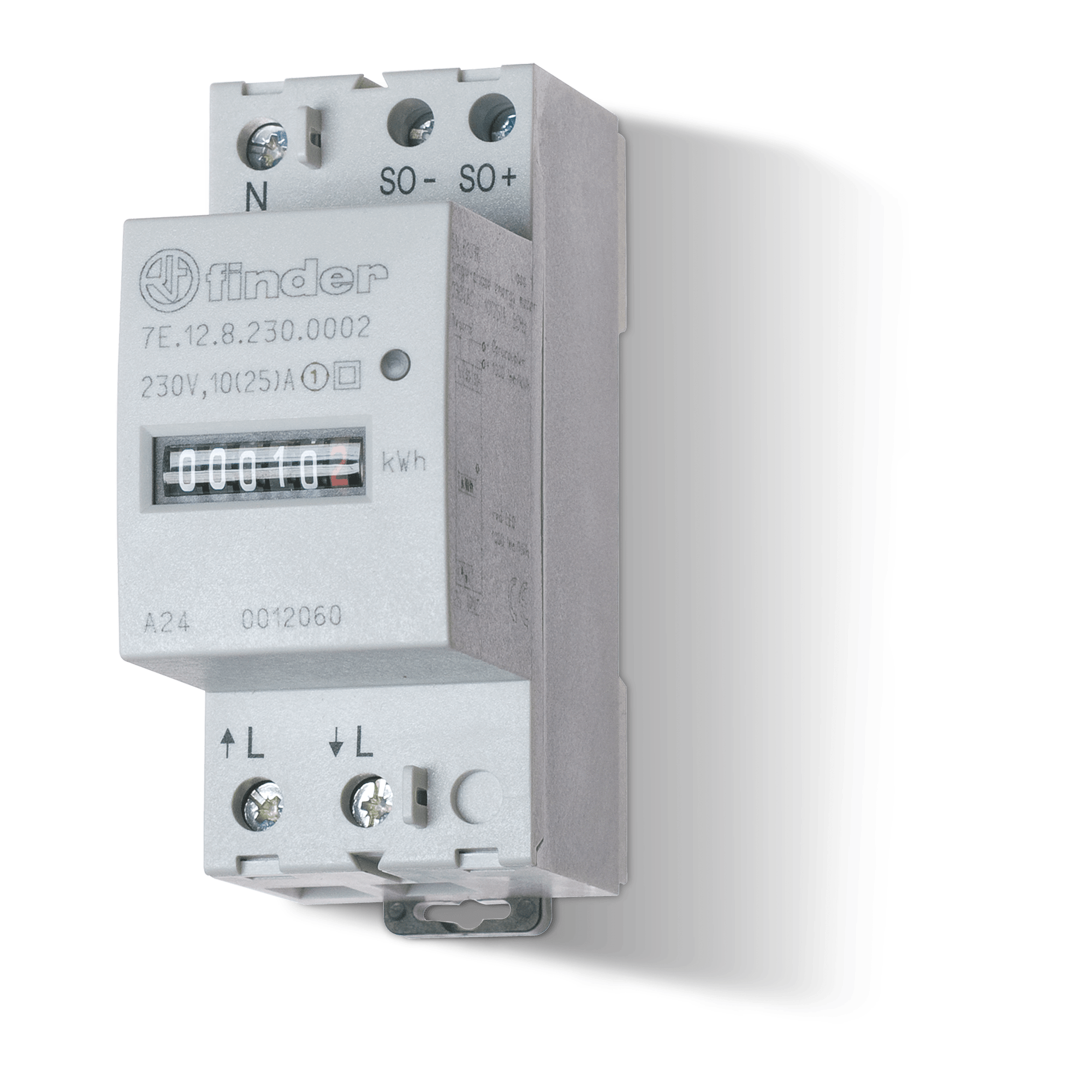 FINDER - CONTATORE ENERGIA MECC. MONOFASE 25A 35M 7E1282300002