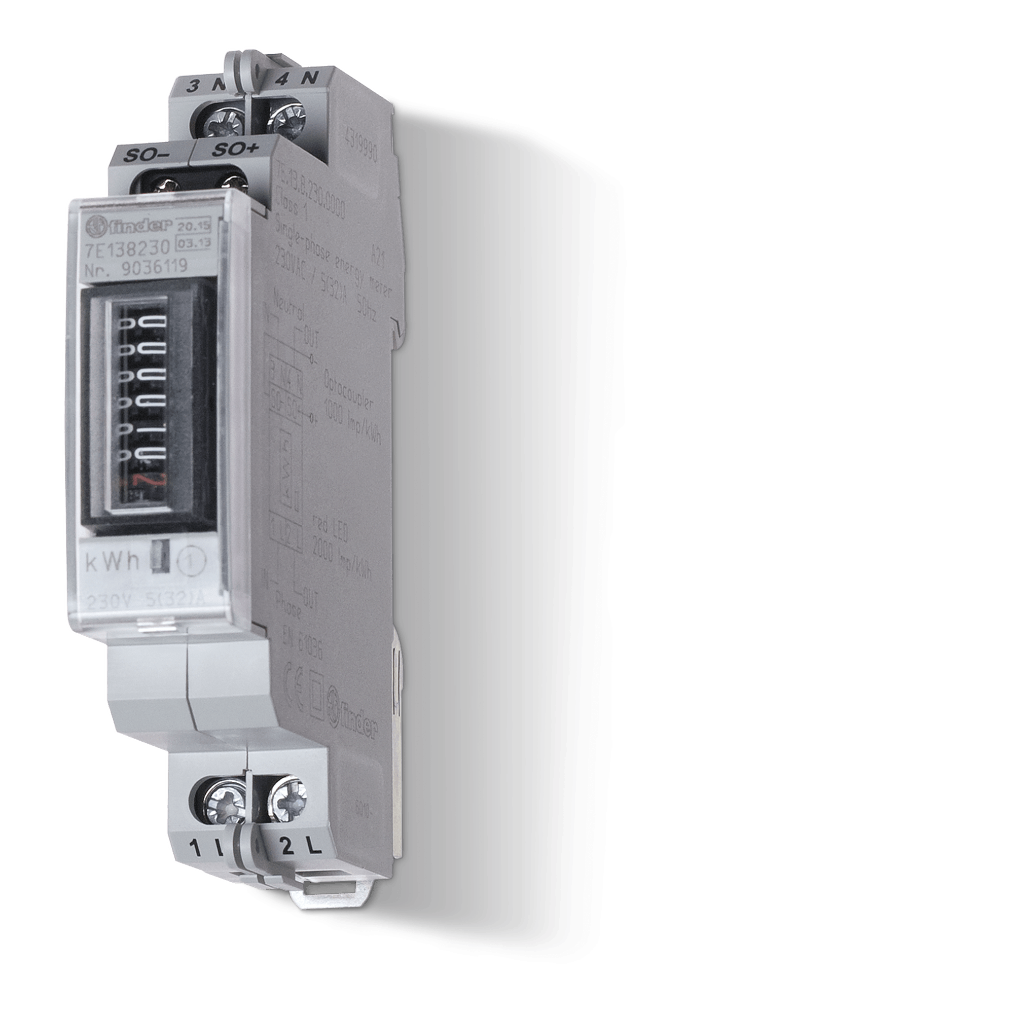 FINDER - CONTATORE ENERGIA MECC.TRIFASE 65A