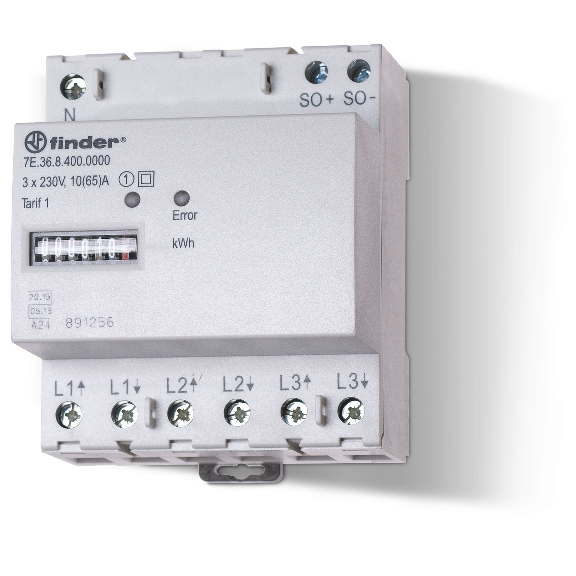 FINDER - CONTATORE ENERGIA MECC.TRIFASE 65A