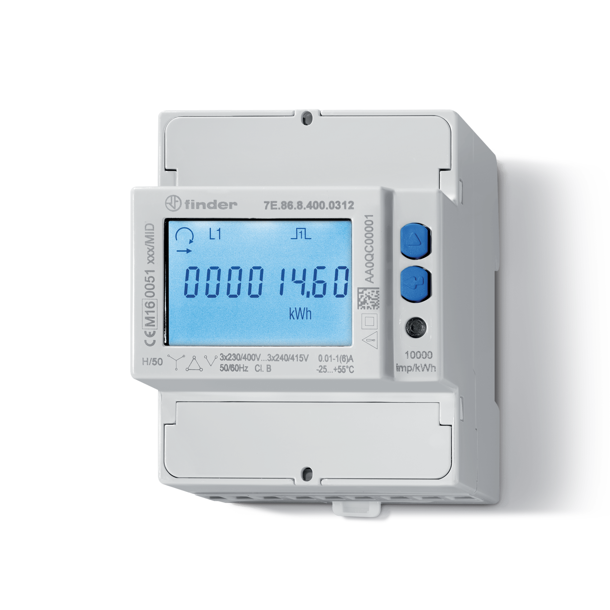 FINDER - CONTATORE DI ENERGIA TRIFASE (CT) 7E8684000112