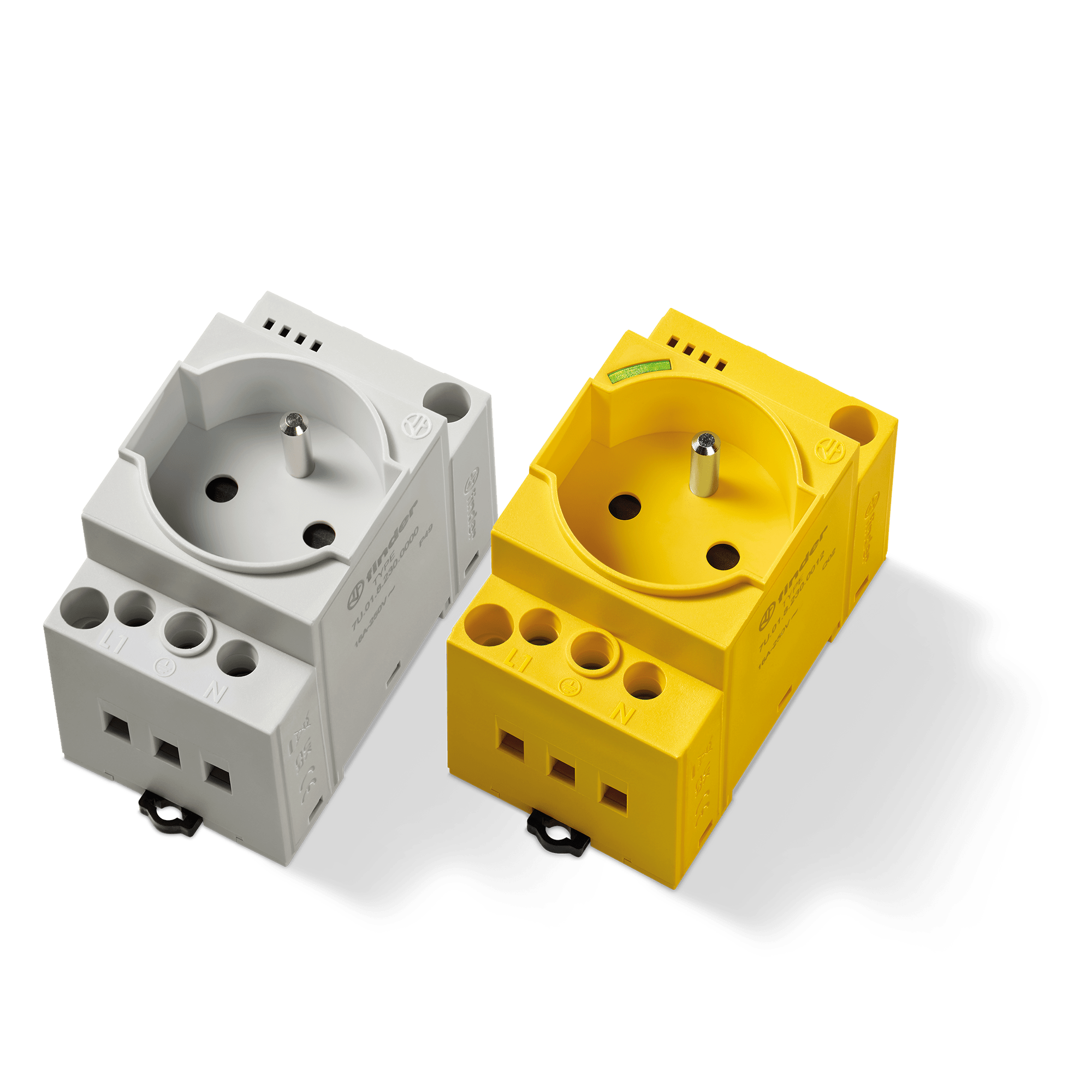 FINDER - PRESA DA QUADRO-FR GRIGIA CON LED 7U0182300010