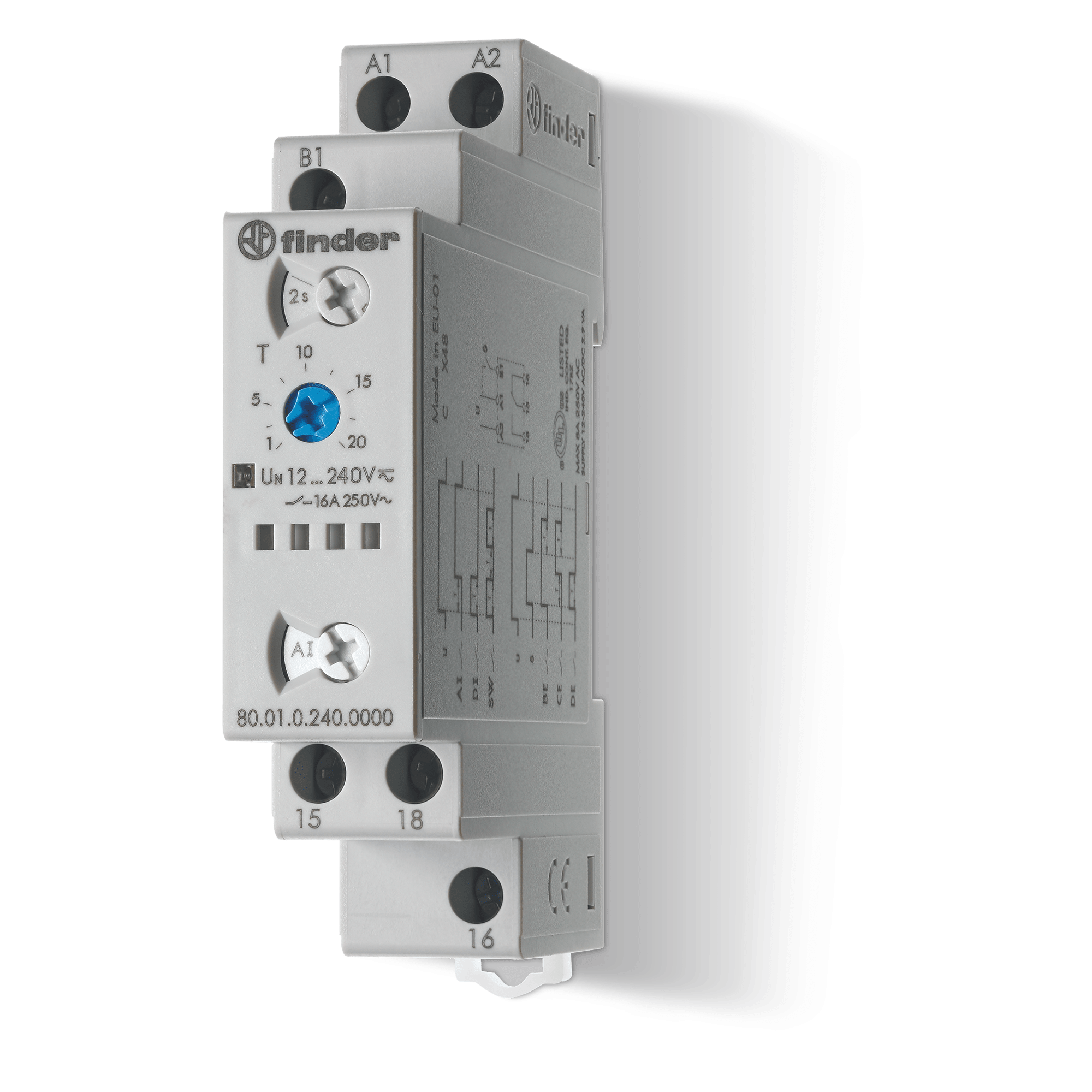 FINDER - TEMPORIZZATORE MULTIFUNZ.12/240V 16A 800102400000T
