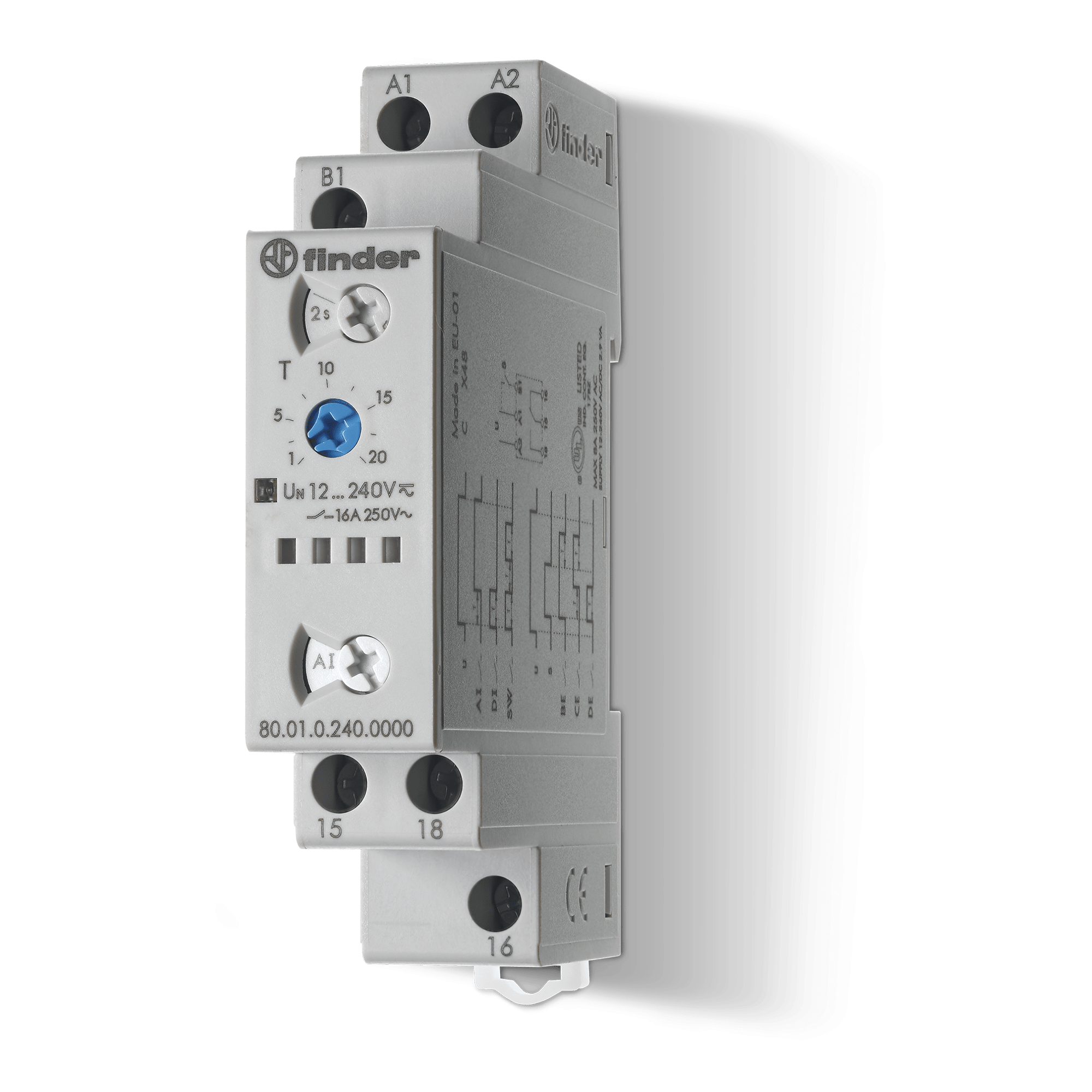 FINDER - TEMPORIZZATORE MODULARE 12/240V 16A CON