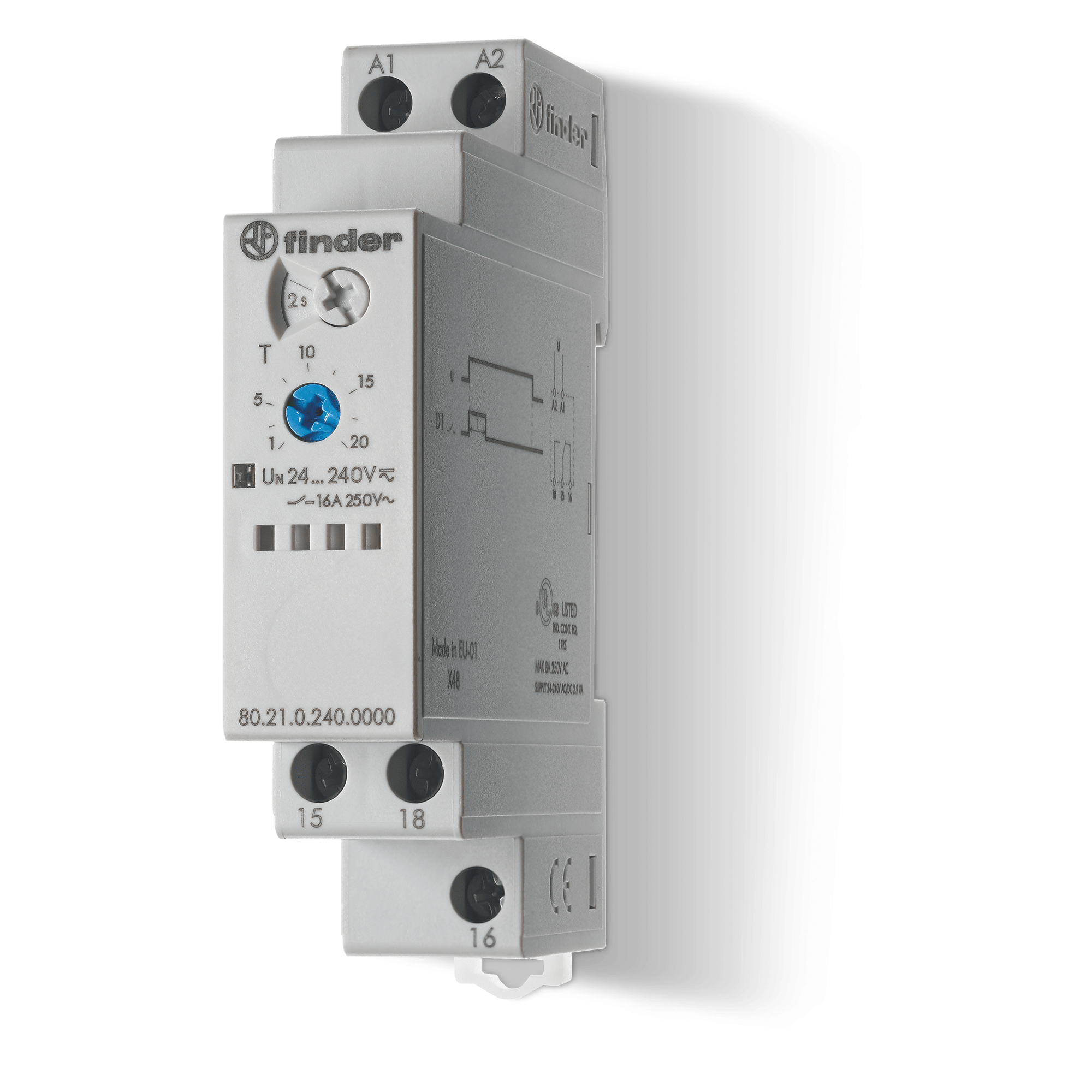 FINDER - TEMPORIZZATORE INTERVALLO 24/240V 16A 802102400000