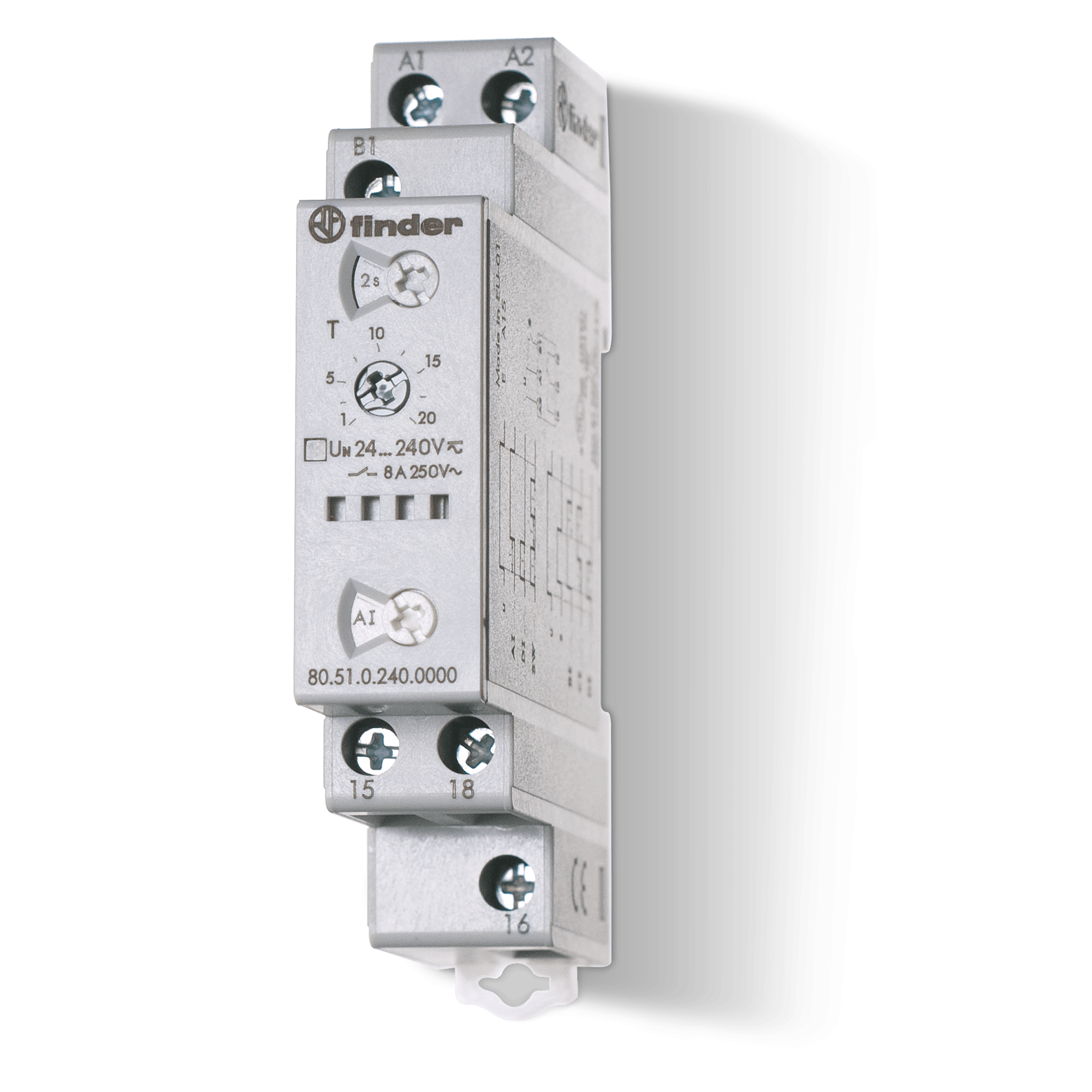 FINDER - TEMPORIZZATORE MULTIFUNZ.24/240V 8A 805102400000