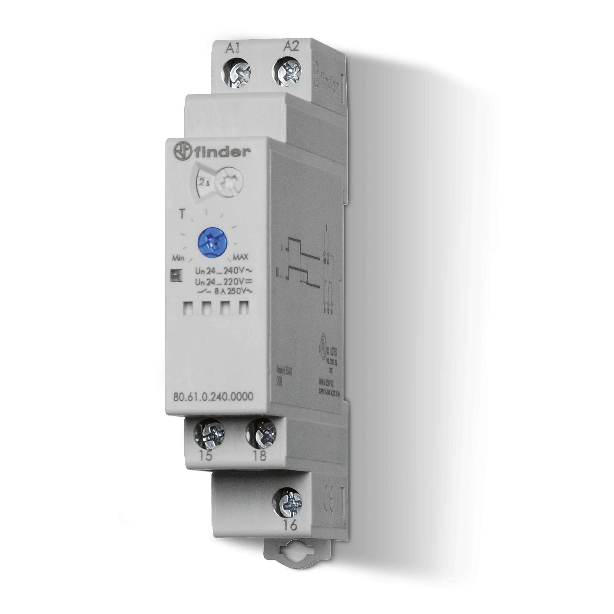 FINDER - TEMPORIZZATORE RIT.DISINSERZIONE 24/240V 806102400000