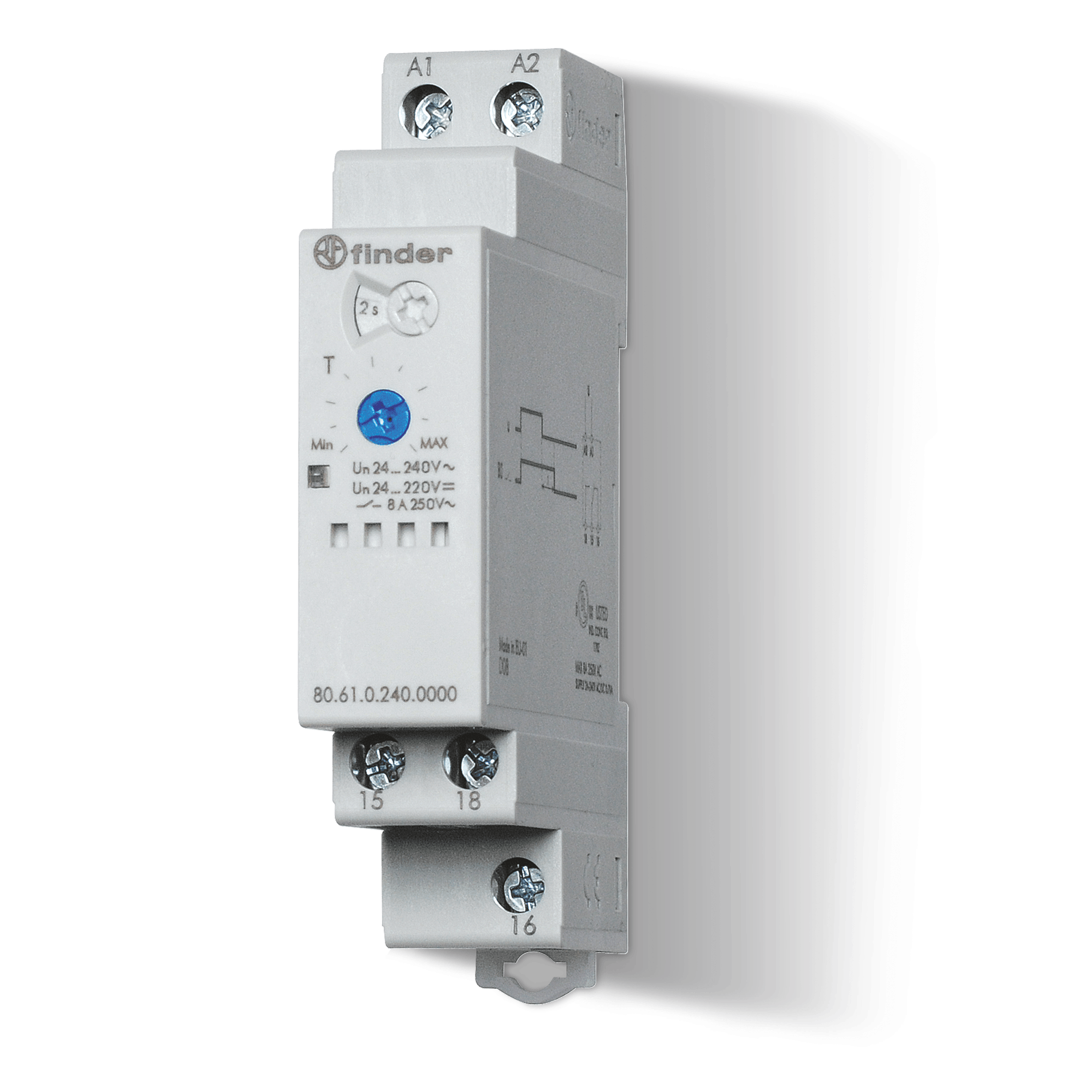 FINDER - TEMPORIZZATORE RIT.DISINSERZIONE 24/240V 806102400000T