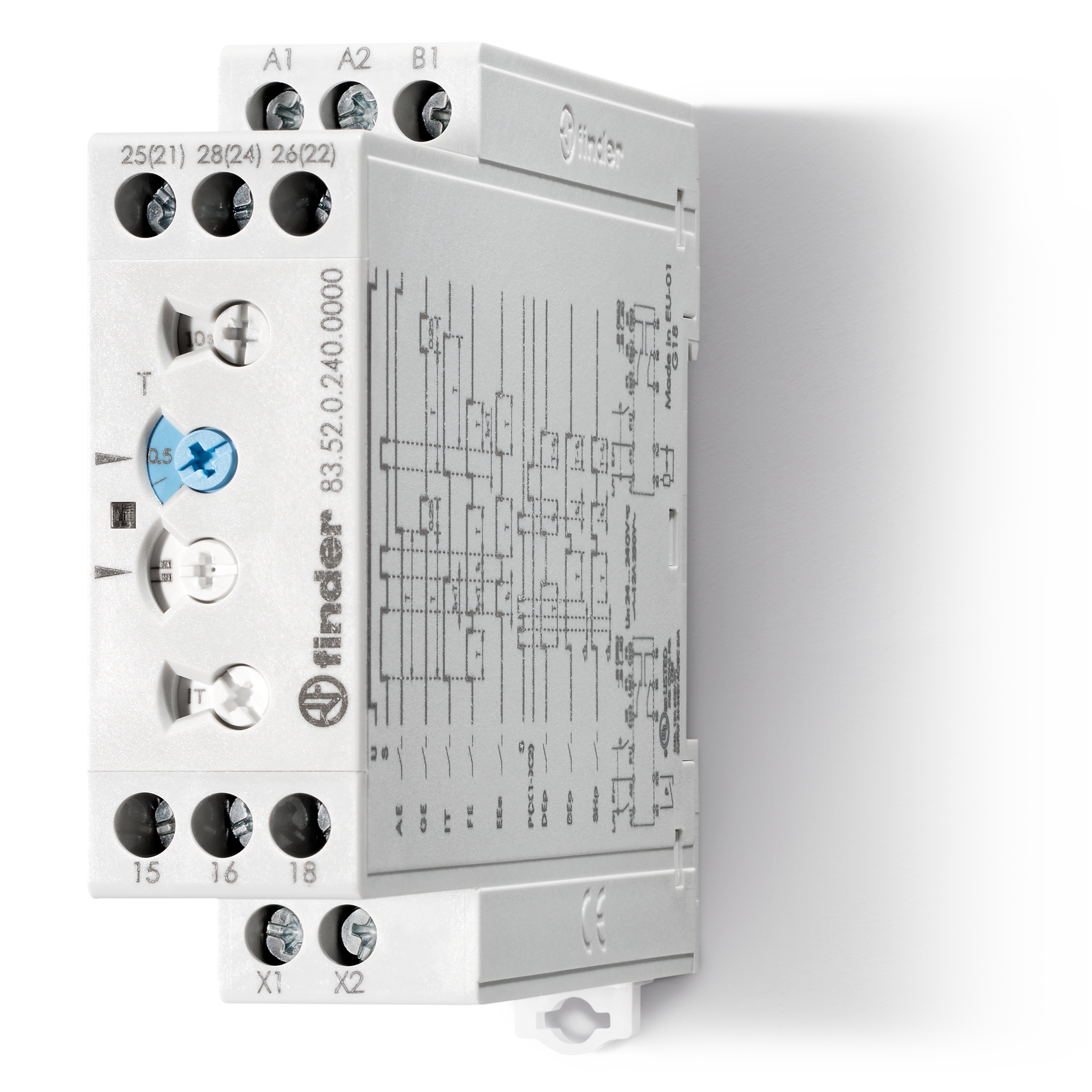 FINDER - TEMPORIZZATORE MULTIFUNZ.12/240V 2CO 8A