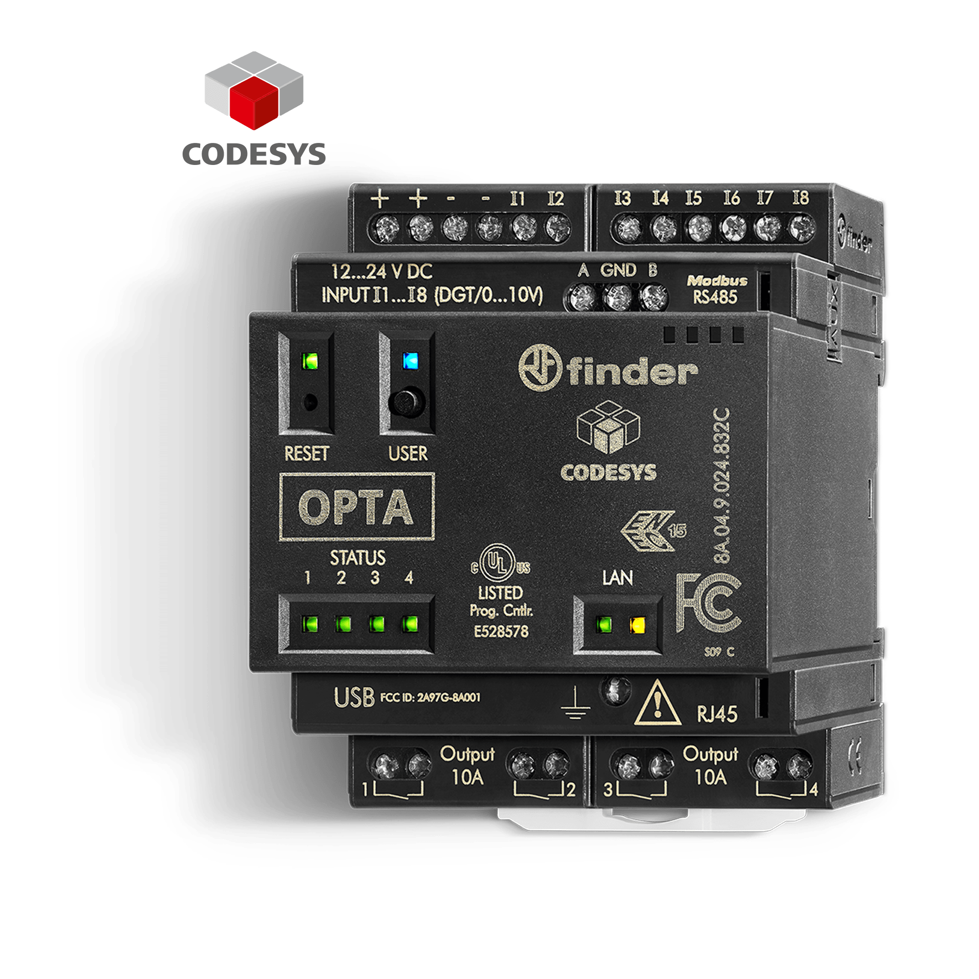 FINDER - PROGRAMMABLE LOGIC RELAY-OPTA CODESYS 8A049024832C
