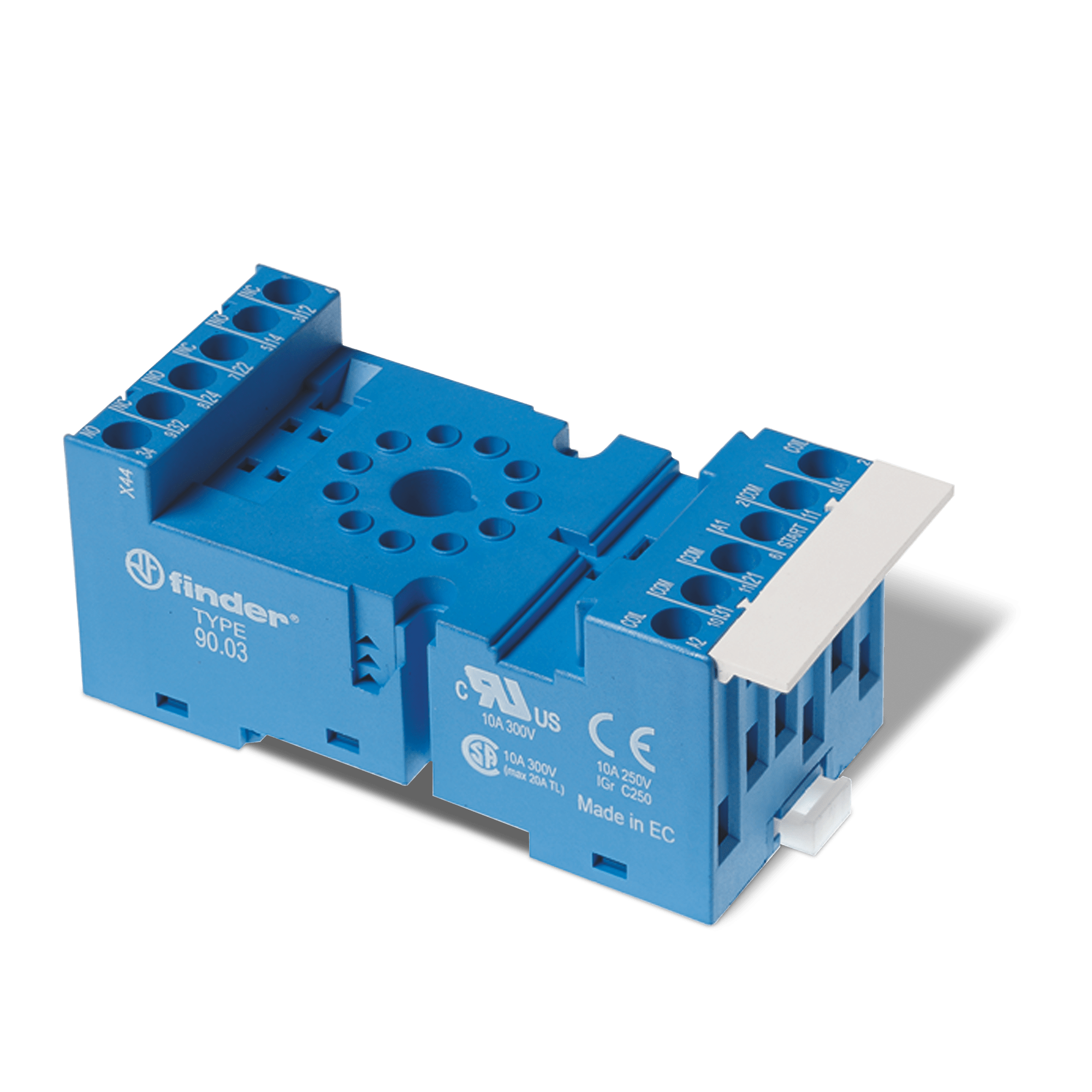 FINDER - ZOCCOLO MORSETTI A BUSSOLA UNDECAL 3P S. 9003SMA