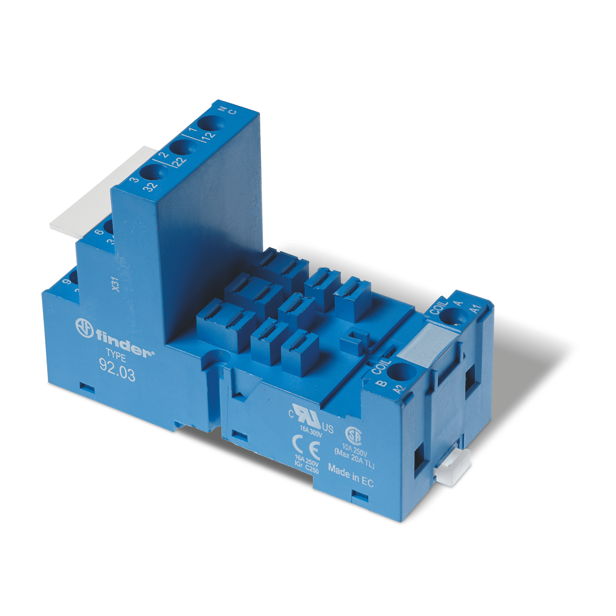 FINDER - ZOC. CON MORSETTI A BUSSOLA 2/3P NERO S.