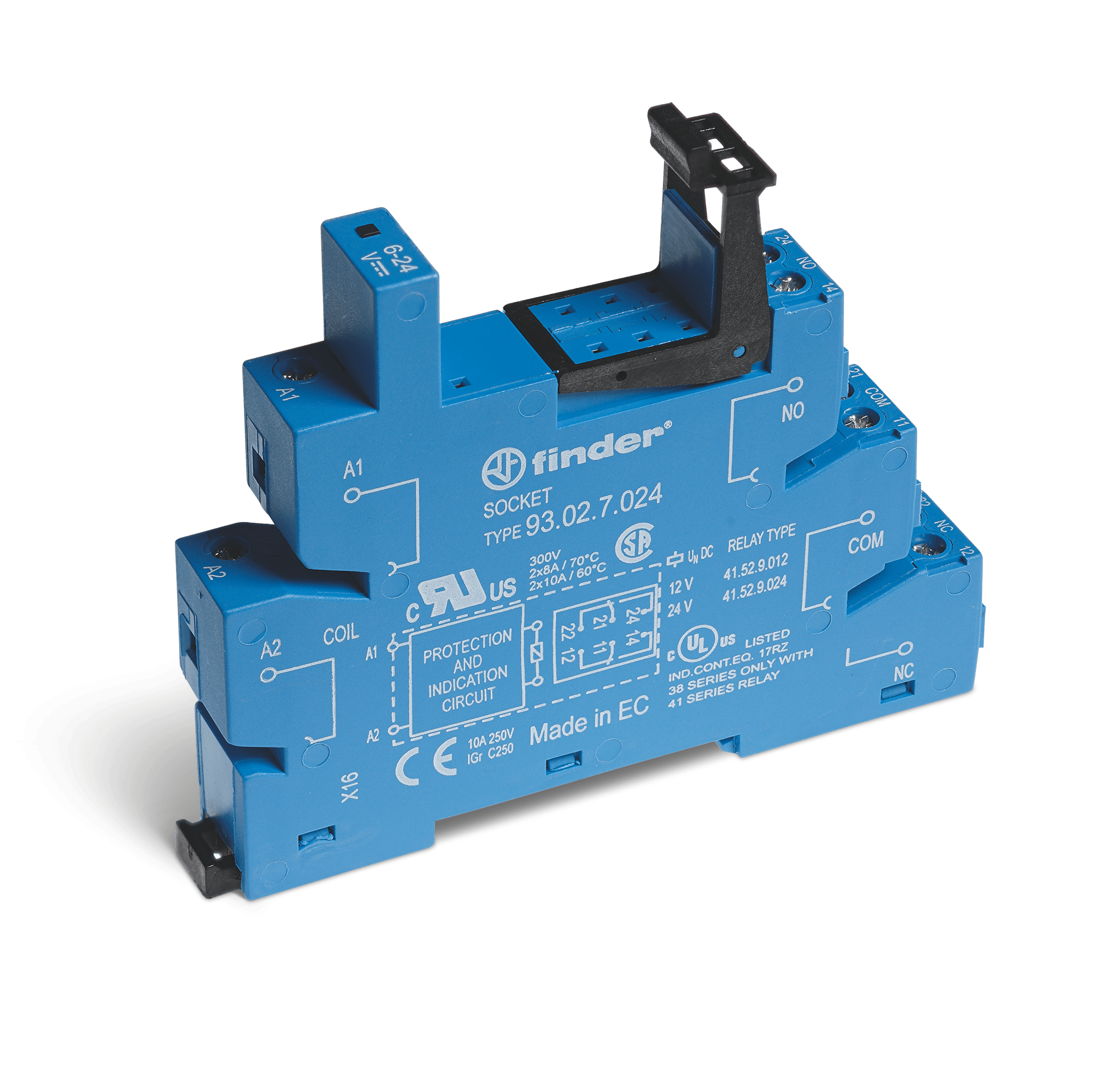 FINDER - ZOCCOLO CON MORSETTI A BUSSOLA 2P S.41 93020240