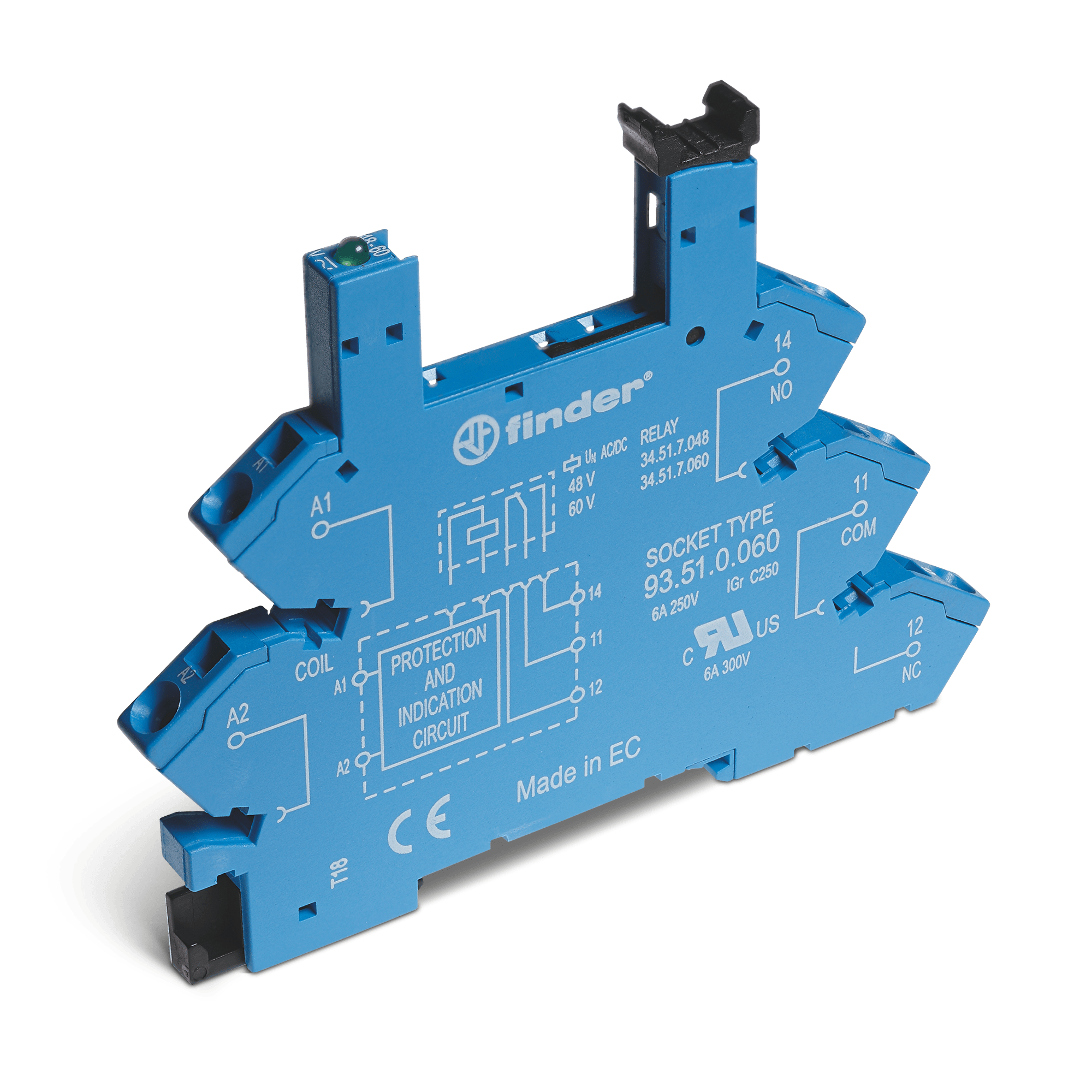 FINDER - ZOCCOLO CON MORSETTI A MOLLA 1P S.34 93510125