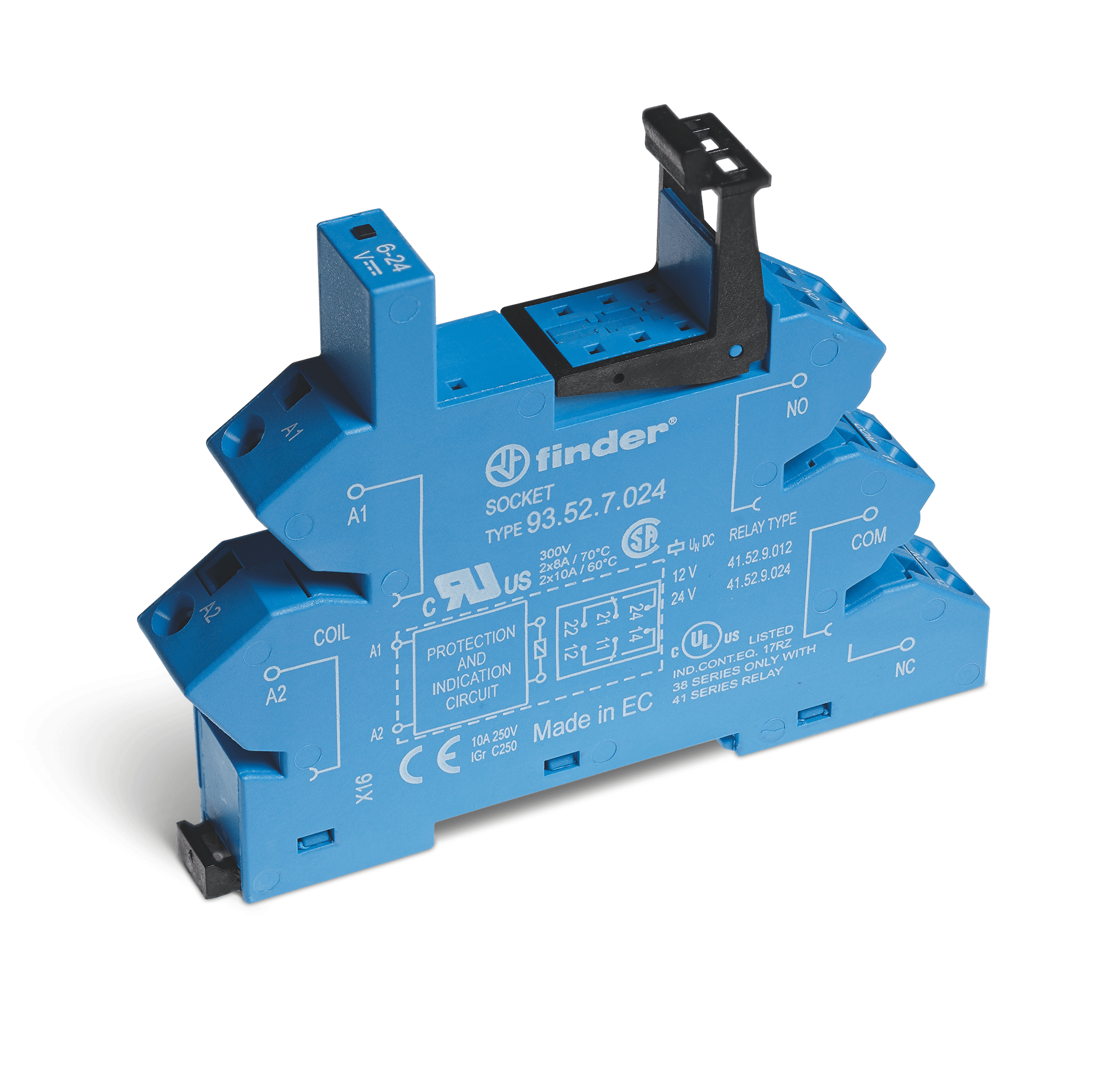 FINDER - ZOCCOLO CON MORSETTI A MOLLA 2P S.41 93528230