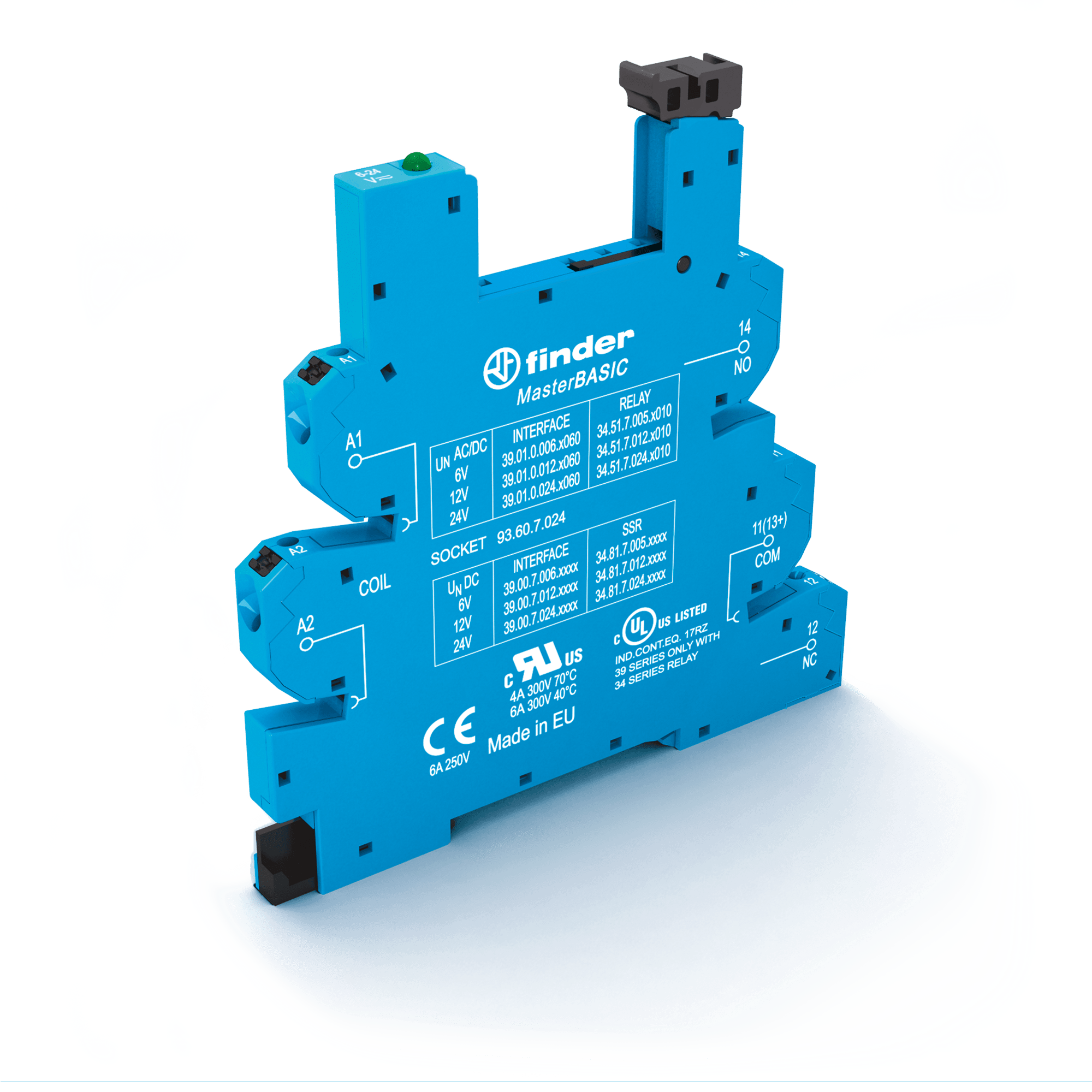 FINDER - ZOCCOLO CON MORSETTI PUSH-IN 1P S.34 93607024