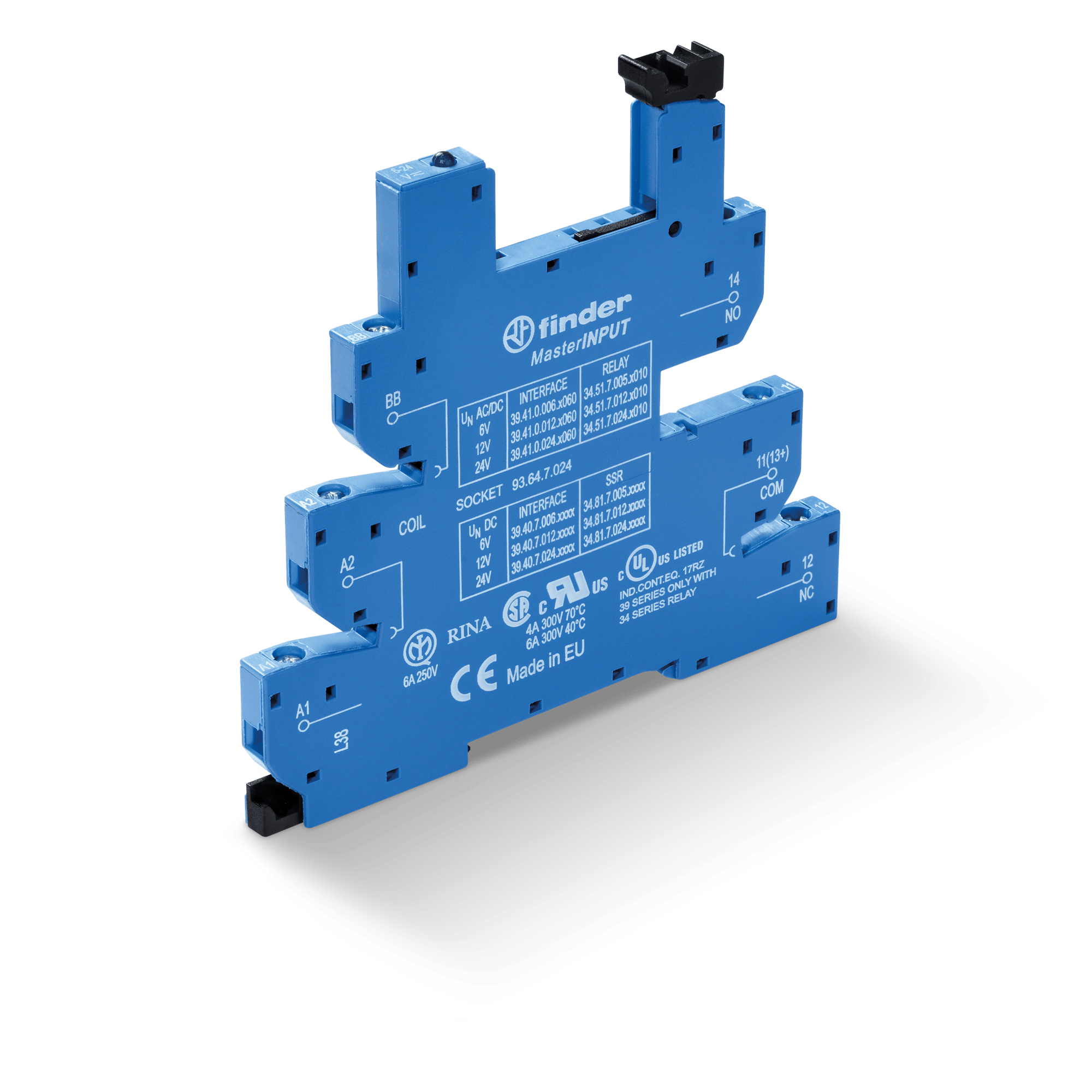 FINDER - ZOCCOLO CON MORSETTI A BUSSOLA 1P S.34 93640024