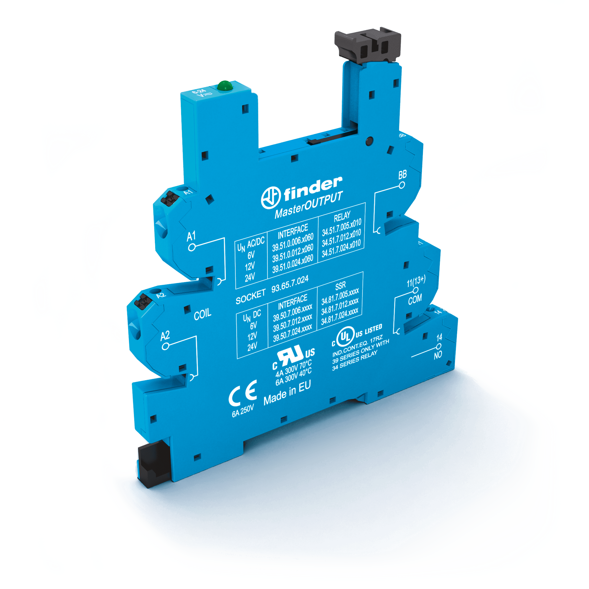 FINDER - ZOCCOLO CON MORSETTI PUSH-IN 1P S.34 93650125