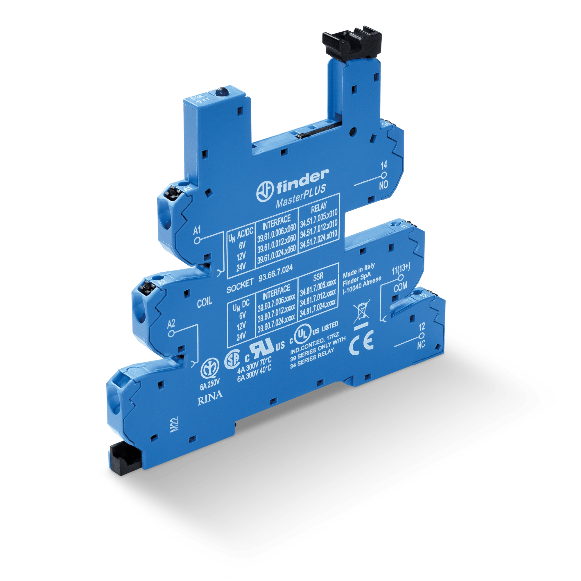 FINDER - ZOCCOLO MULTI.MORSETTI PUSH-IN 1P S.34 93660240