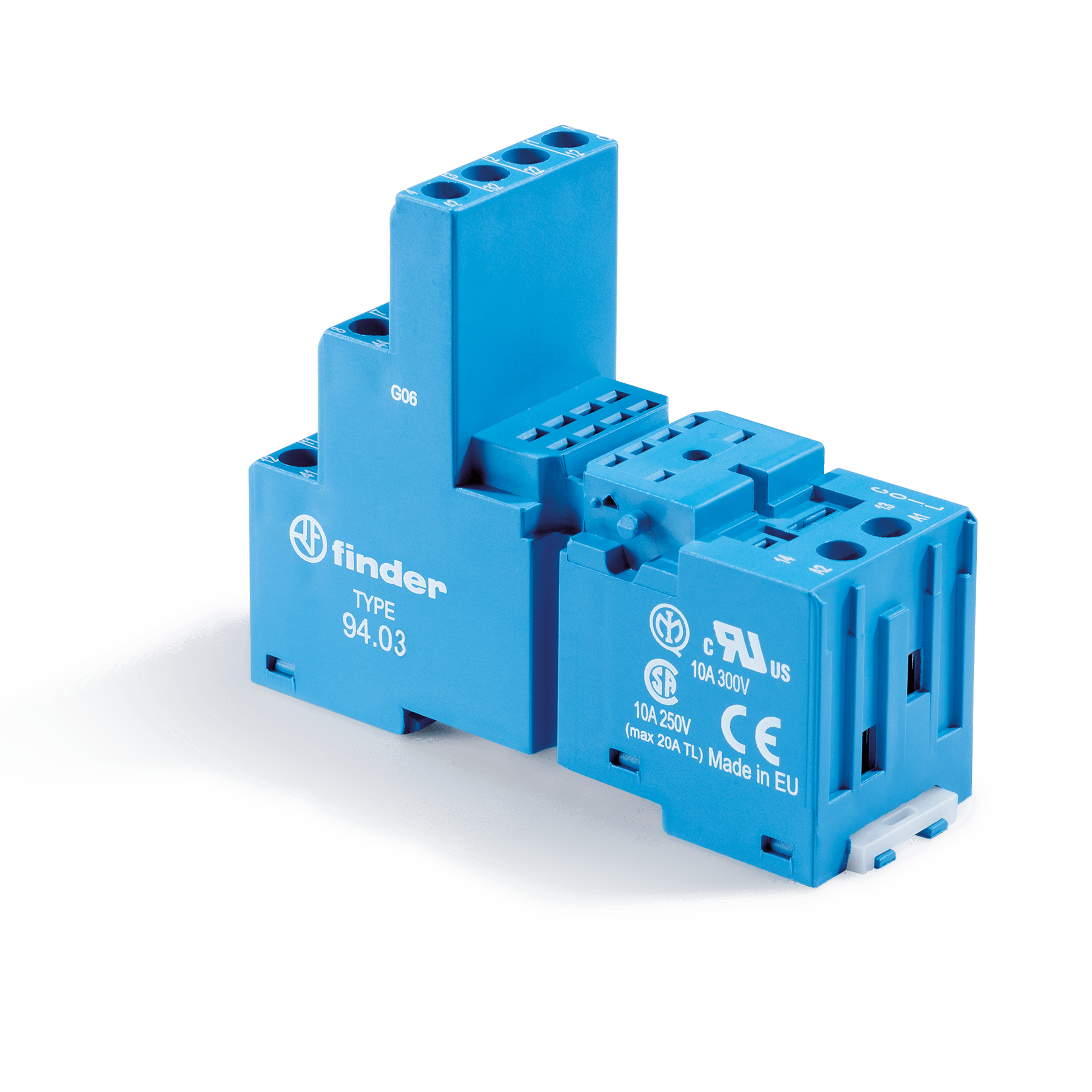 FINDER - ZOC.CON MORSETTI A BUSSOLA 3P NERO S.55/ 94030SPA