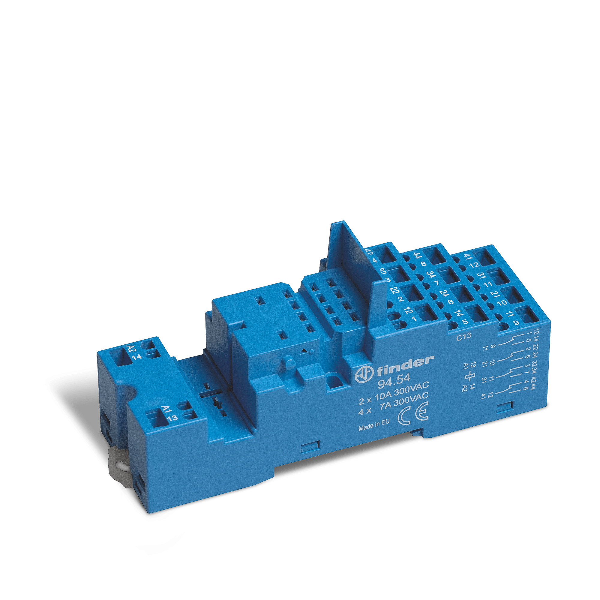 FINDER - ZOCCOLO CON MORSETTI A MOLLA 4P S.55/85 9454SPA