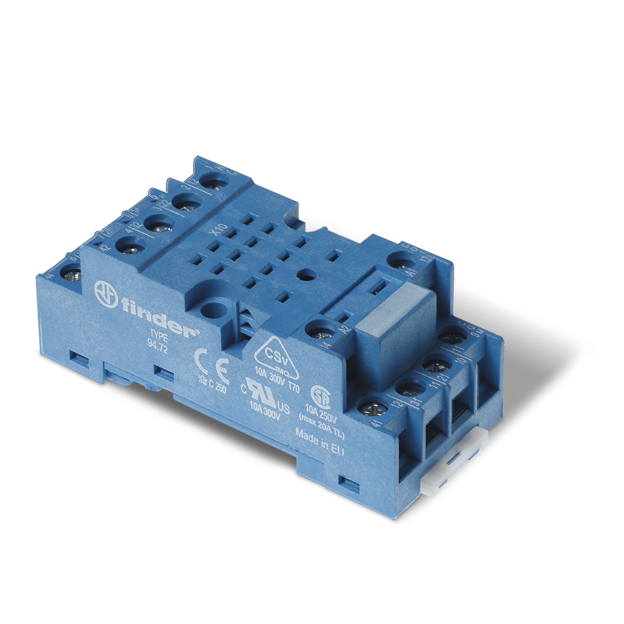 FINDER - ZOC.CON MORSETTI PIASTRINA 2P NERO S.55/ 94720SMA