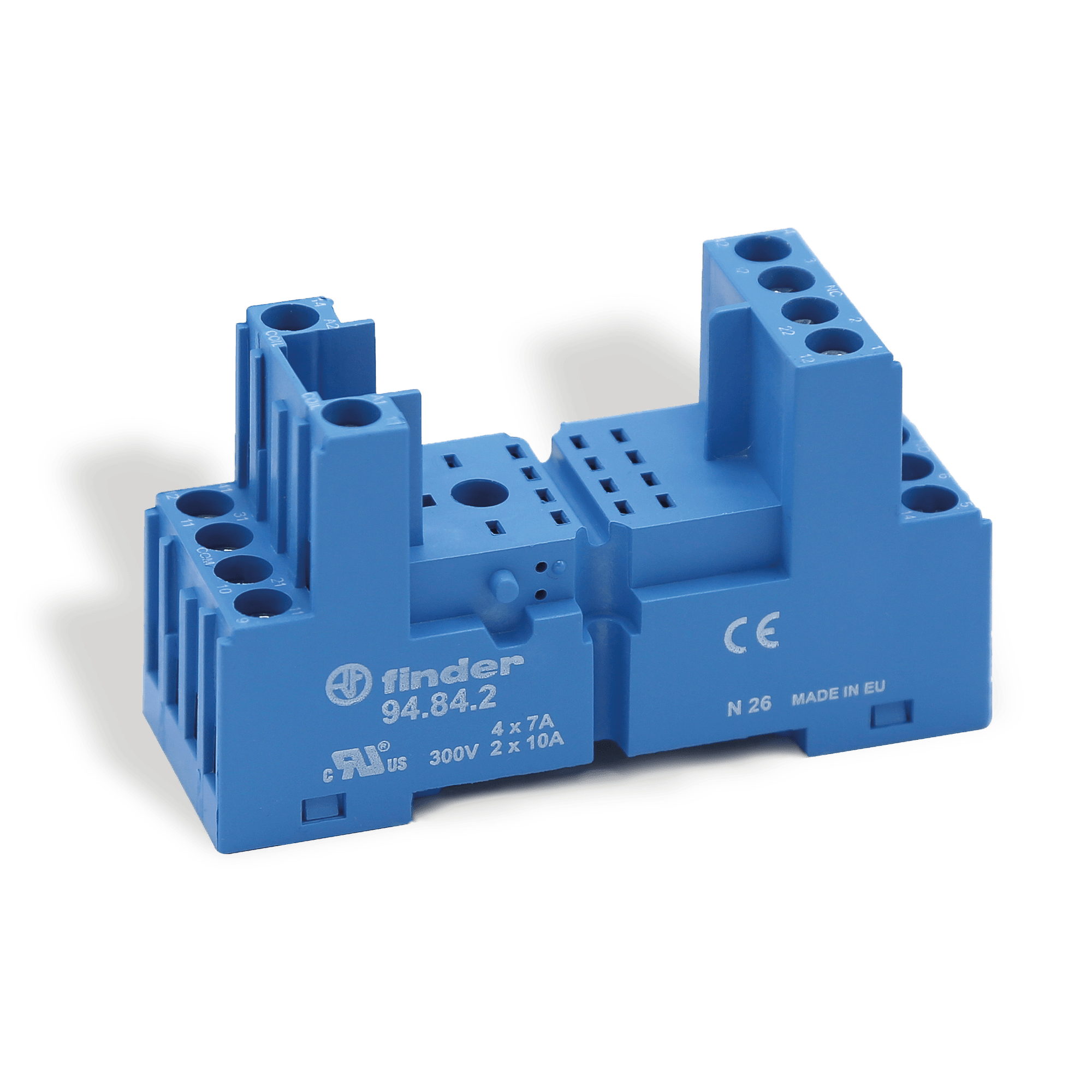 FINDER - ZOC.CON MORSETTI BUSSOLA 4P NERO S.55/85