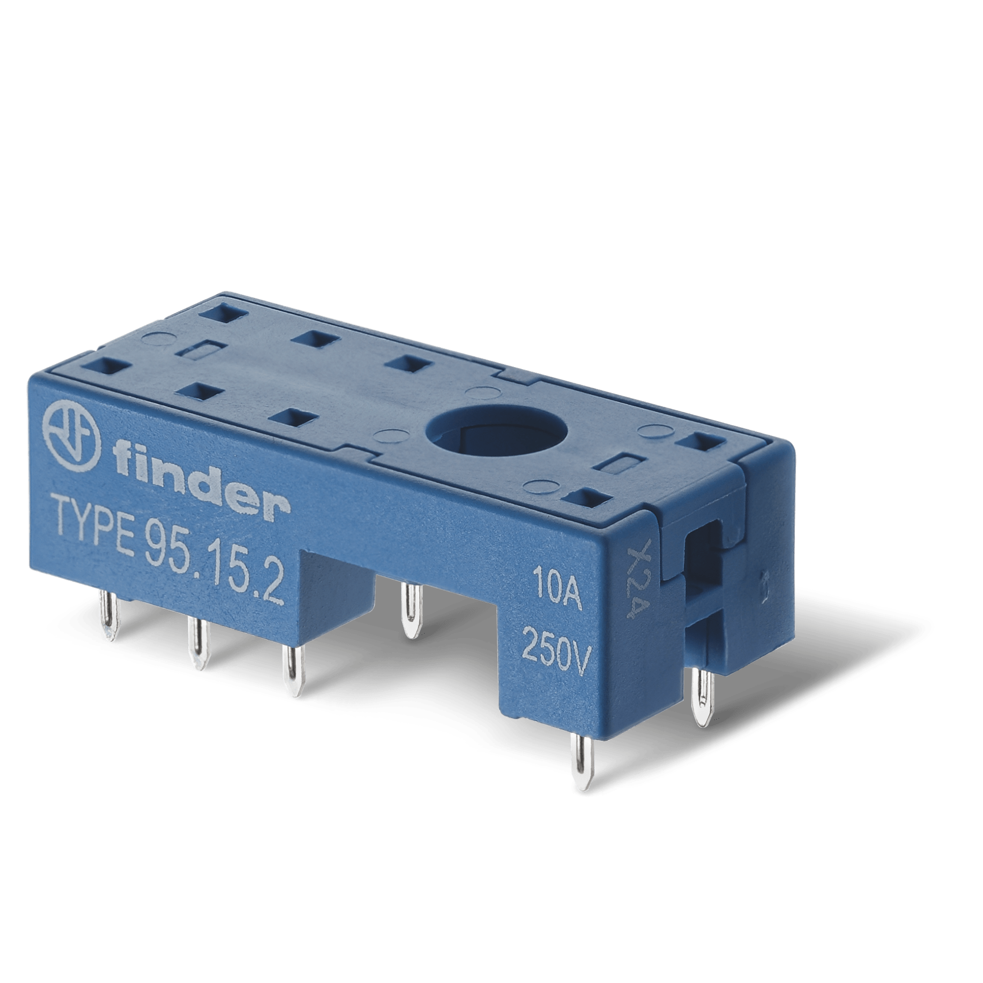 FINDER - ZOCCOLO PER CIRCUITO STAMPATO 2P NERO S. 951520SNA