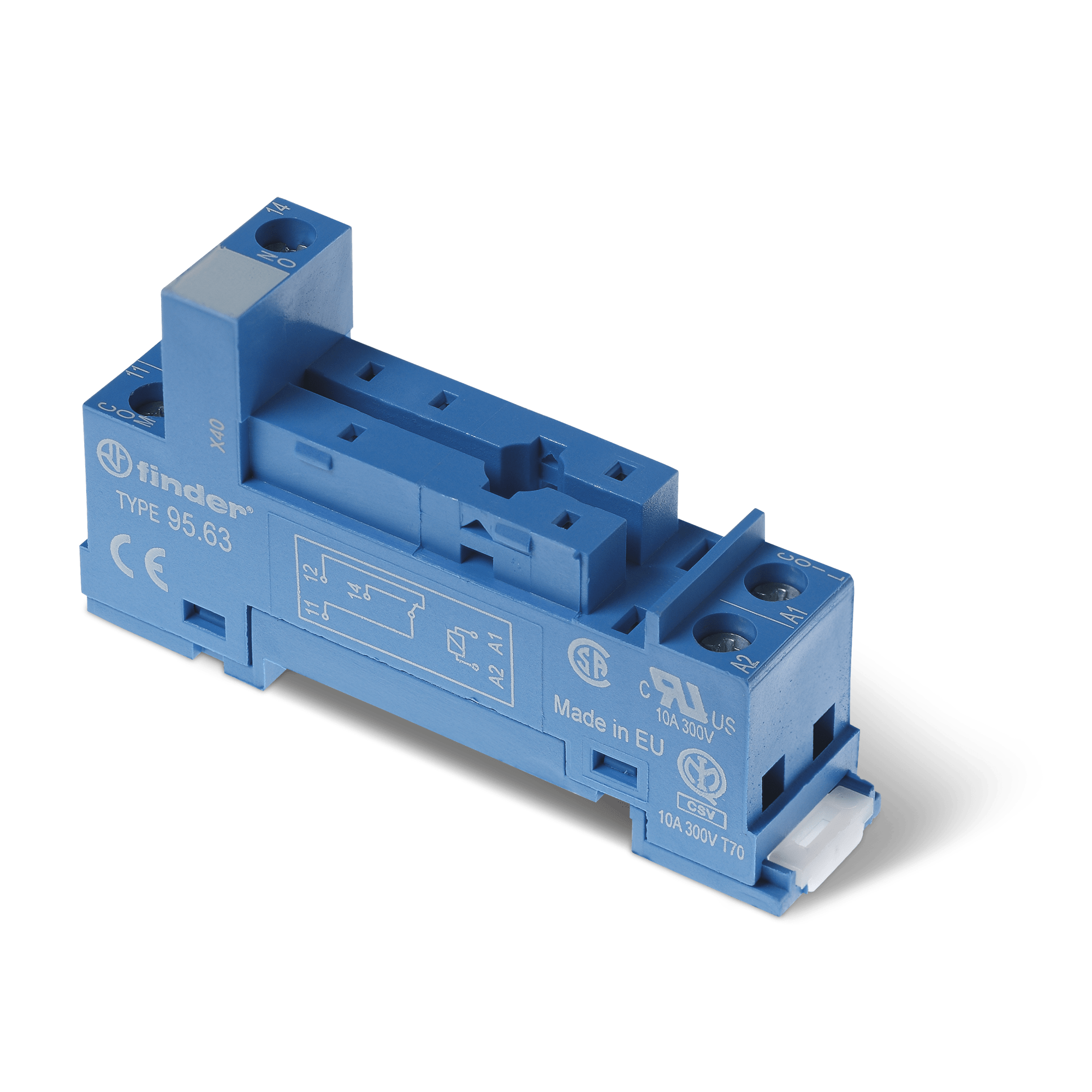 FINDER - ZOCCOLO CON MORSETTI A BUSSOLA 1P S.40