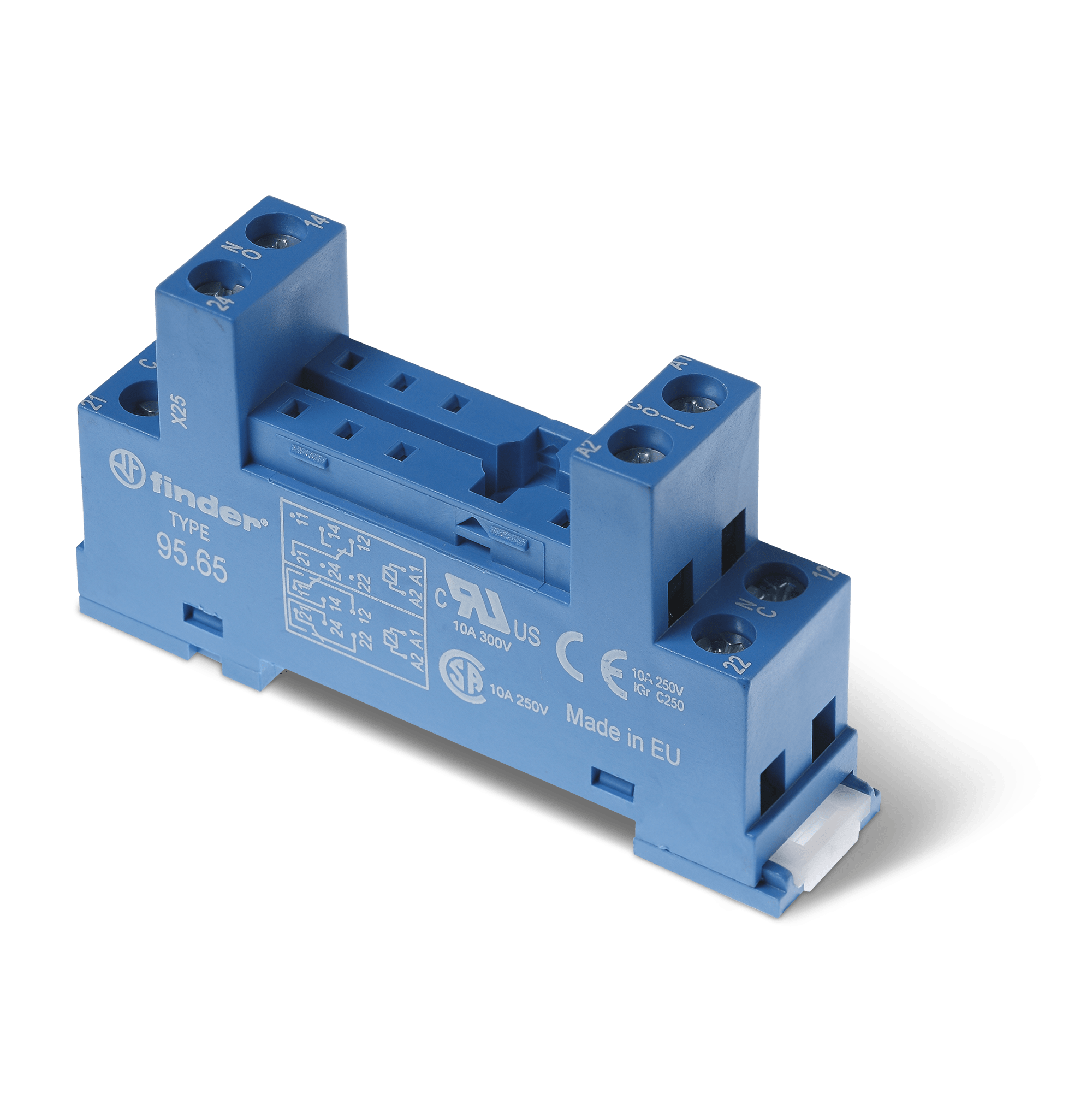 FINDER - ZOCCOLO CON MORSETTI BUSSOLA 2P S.40 9565SMA