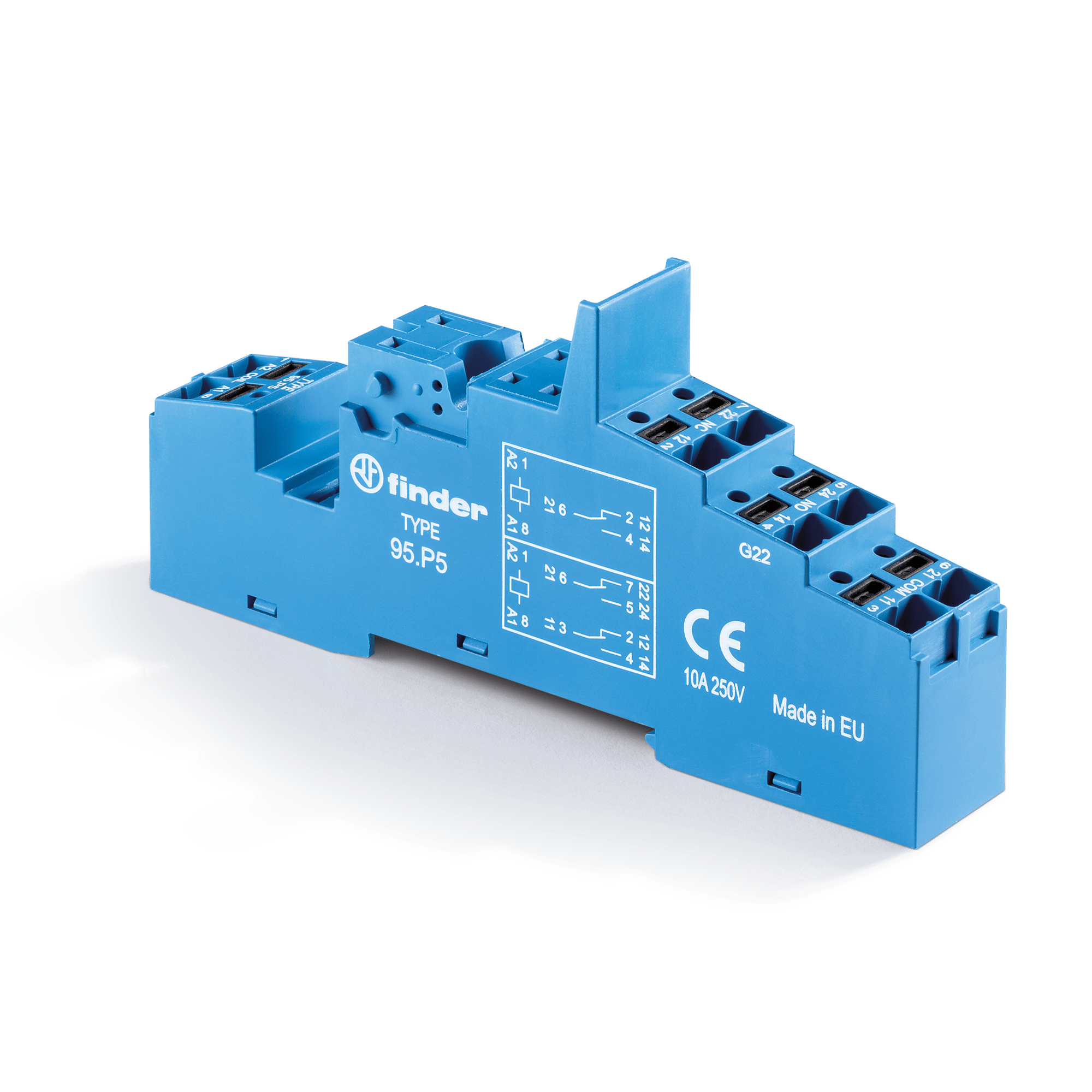 FINDER - ZOCCOLO MORSETTI PUSH-IN 1/2P S.40 95P5SMA