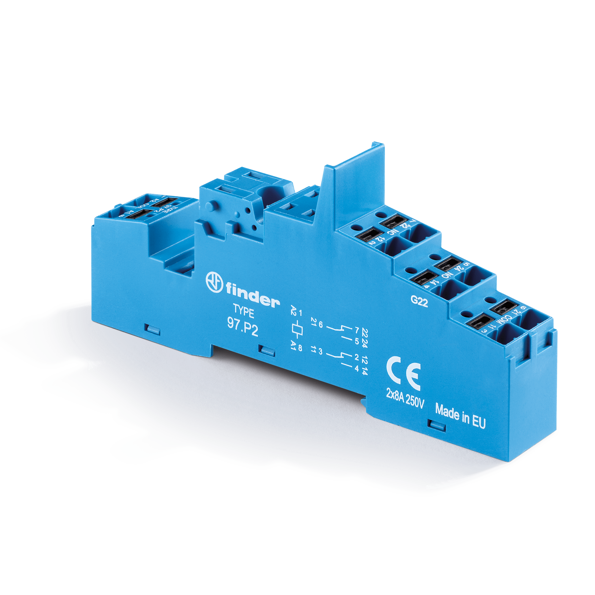 FINDER - ZOCCOLO MORSETTI PUSH-IN 2P S.46 97P2SPA