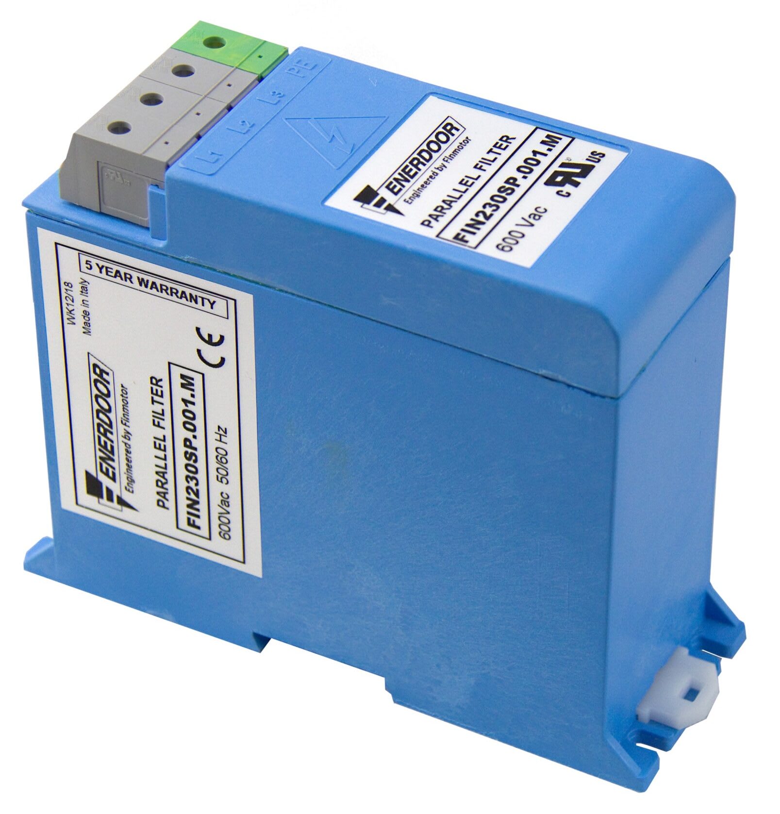 FINMOTOR - FIN230SP.001.M - Filtro EMI-RFI parallelo con eccellente attenuazione in bassa frequenza, Tensione nominale 600 Vac