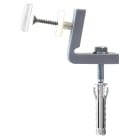 FISCHER - Il fissaggio WB 5 NH consente installazioni a terra delle staffe con regolazione tramite asola e fissaggio ceramica con matrice di fori.