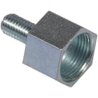 FISCHER - Manicotto di riduzione a doppia filettatura fischer RD M 1/8 "/ M 6 per collegamenti M 8-M 6. Acciaio di alta qualità 1.0718 zincato.