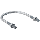 FISCHER - Cavallotto a U fischer di alta qualità da 2" per supporto tubi verticali o sospesi, adattabile al diametro esterno.