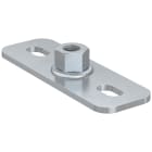 FISCHER - Piastra base GPS Fischer con manicotto filettato saldato, acciaio zincato DIN EN 10111, 120x40x4 mm.