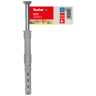 FISCHER - Fissaggio prolungato SXR 10x100 T E fischer SXR-T in nylon con vite sicurezza premontata testa svasata, 50 mm, per pieni e semipieni.